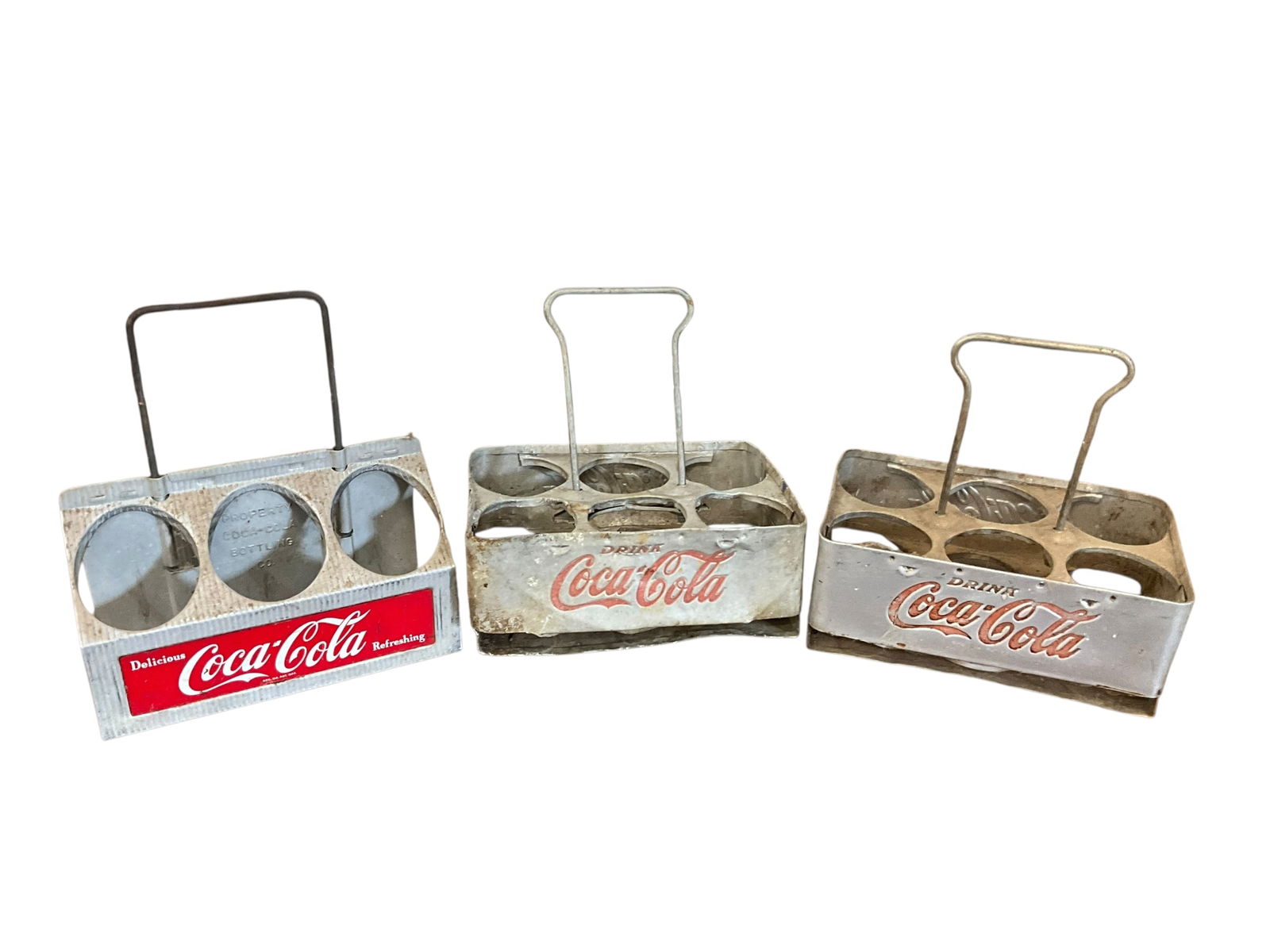 Lot Of 3 Vintage Coca Cola 6 Pak Bottle Carriers (1 of 4)