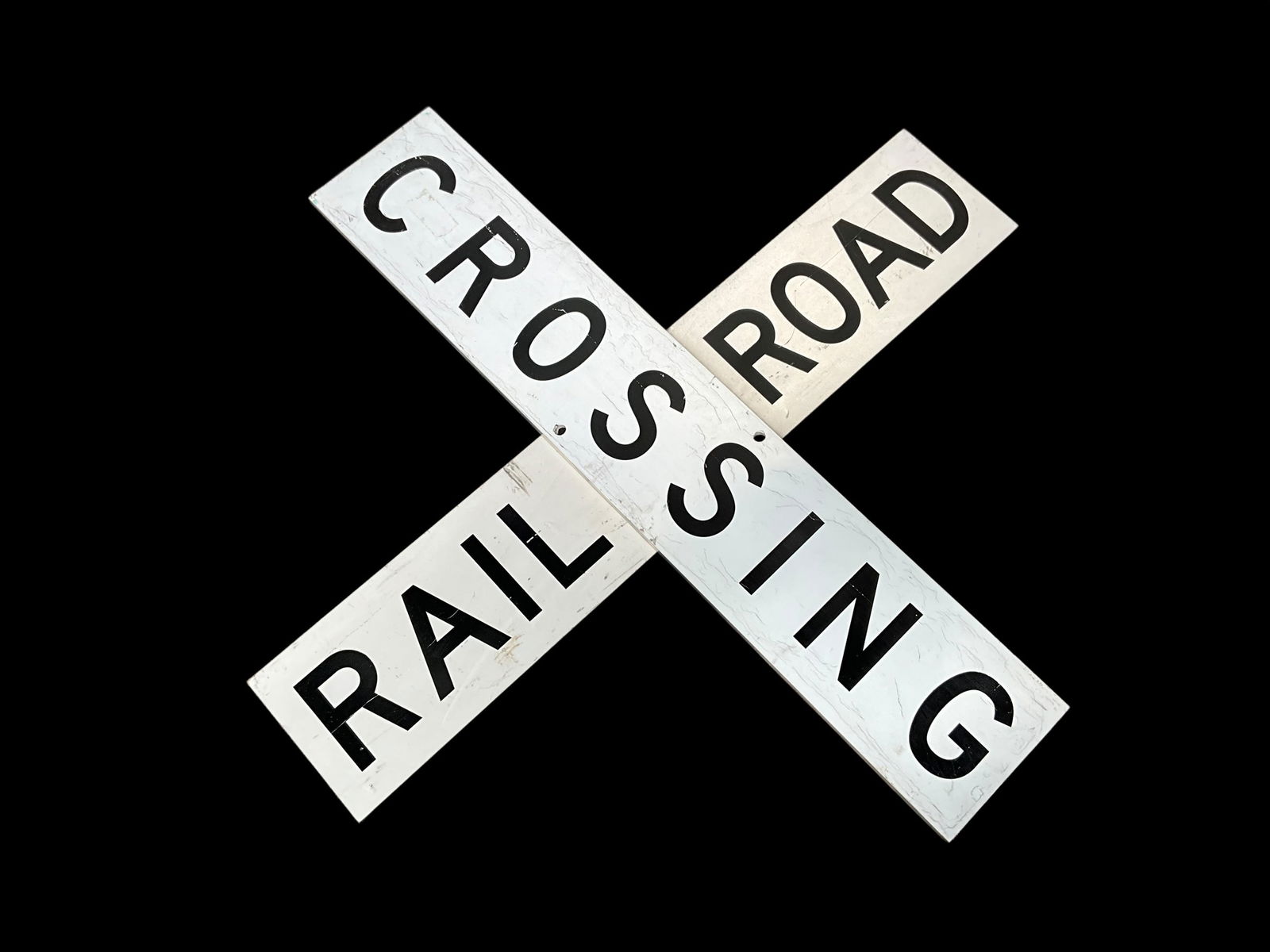 Vintage Railroad Crossing Aluminum Sign (1 of 3)