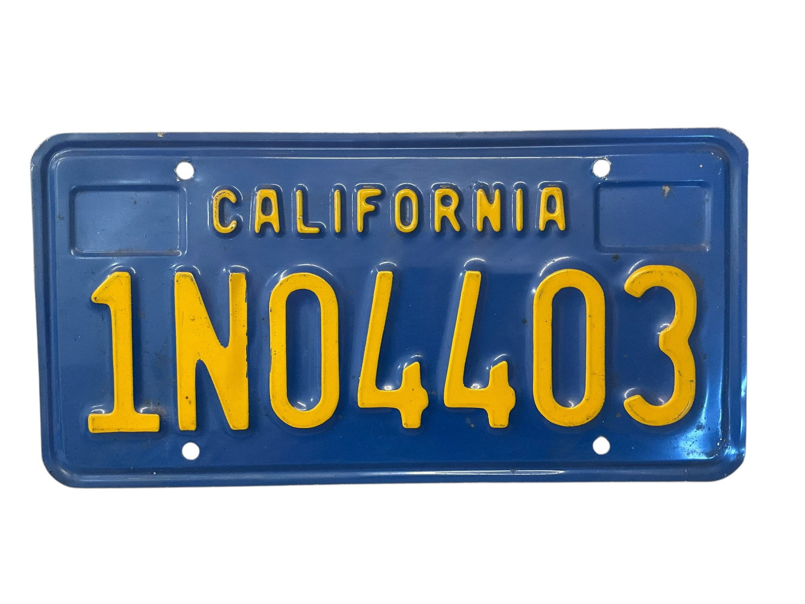 California Auto License Plate Tag: Used condition. See photos.