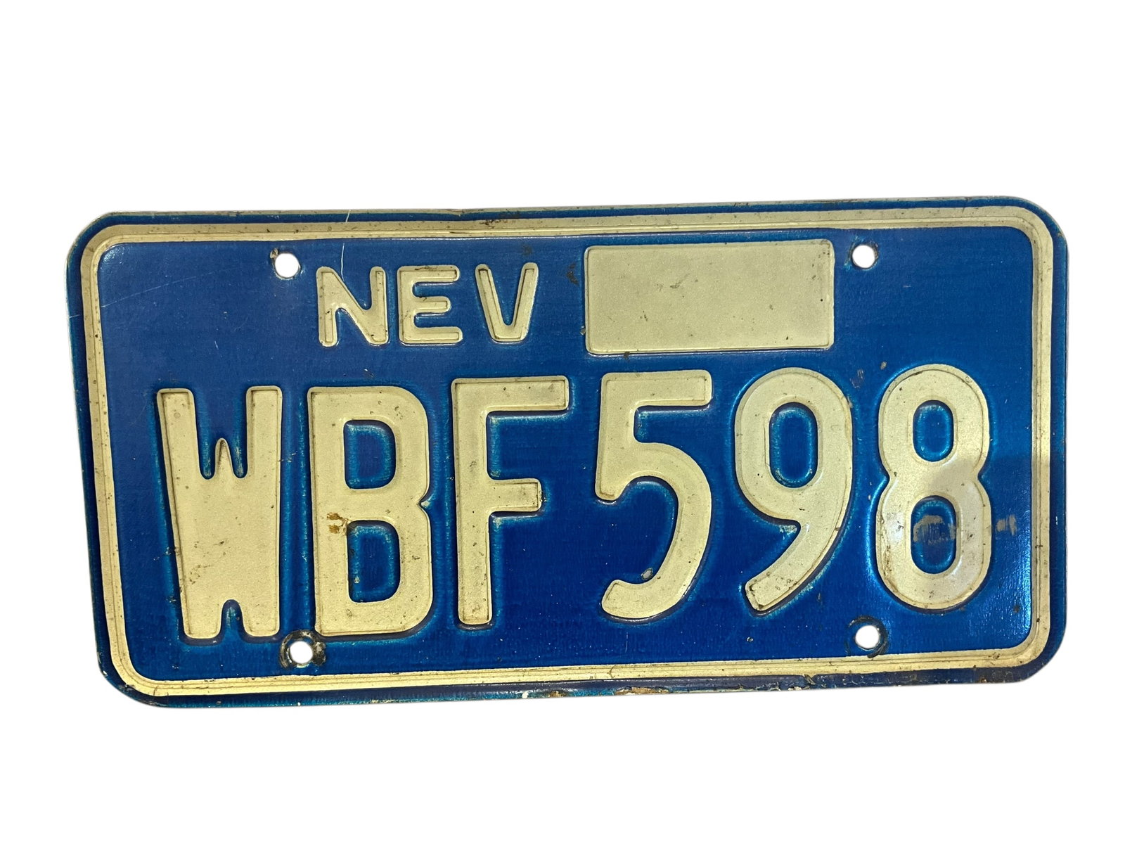 Nevada Auto License Plate Tag: Used condition. See photos.