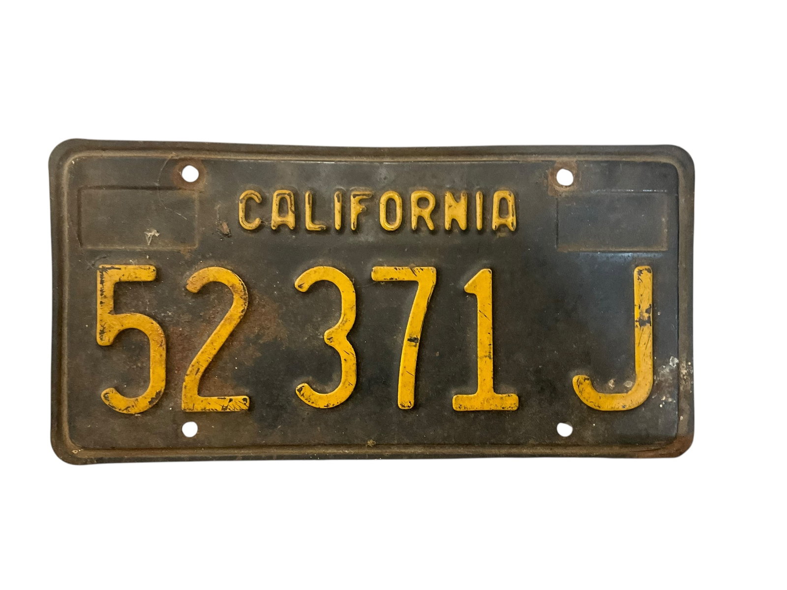California Auto License Plate Tag: Used condition. See photos.