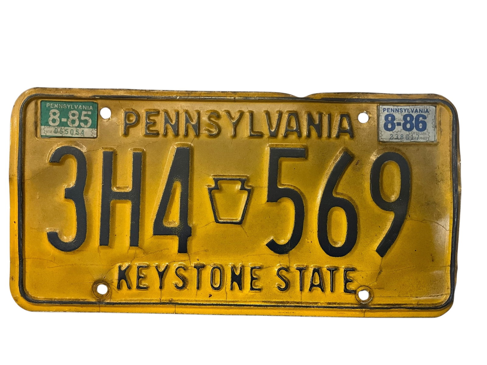 1985 Pennsylvania Auto License Plate Tag: Used condition. See photos.