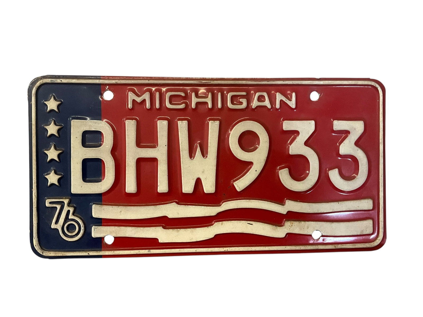 1976 MICHIGAN Auto License Plate Tag (1 of 2)