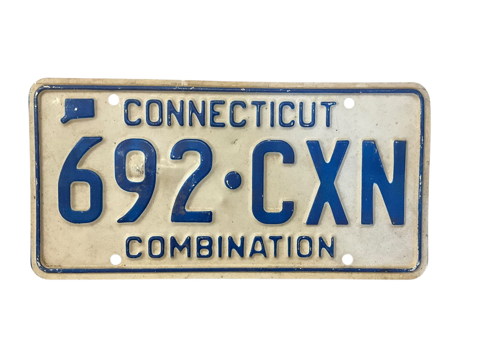Vintage Connecticut Combination Auto License Plate Tag: Used condition. See photos.