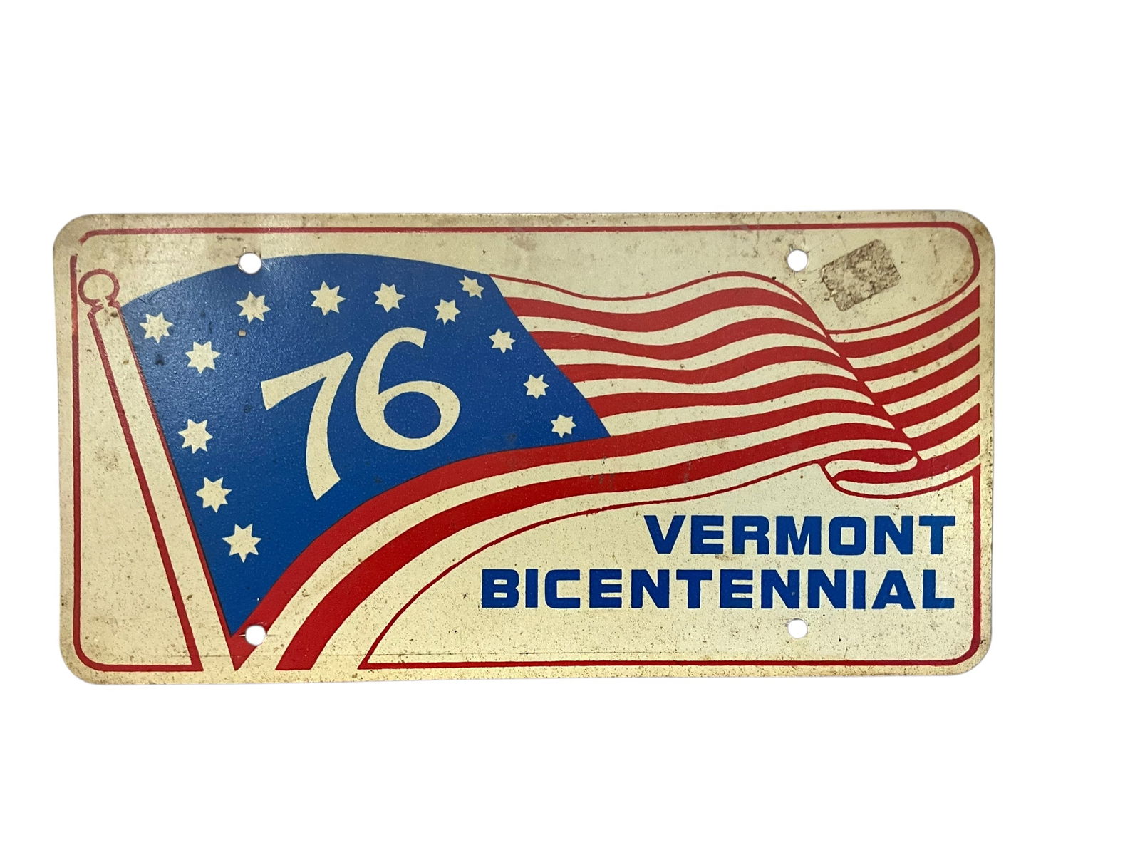 76 Vermont Bicentennial Novelty Auto License Plate Tag (1 of 2)