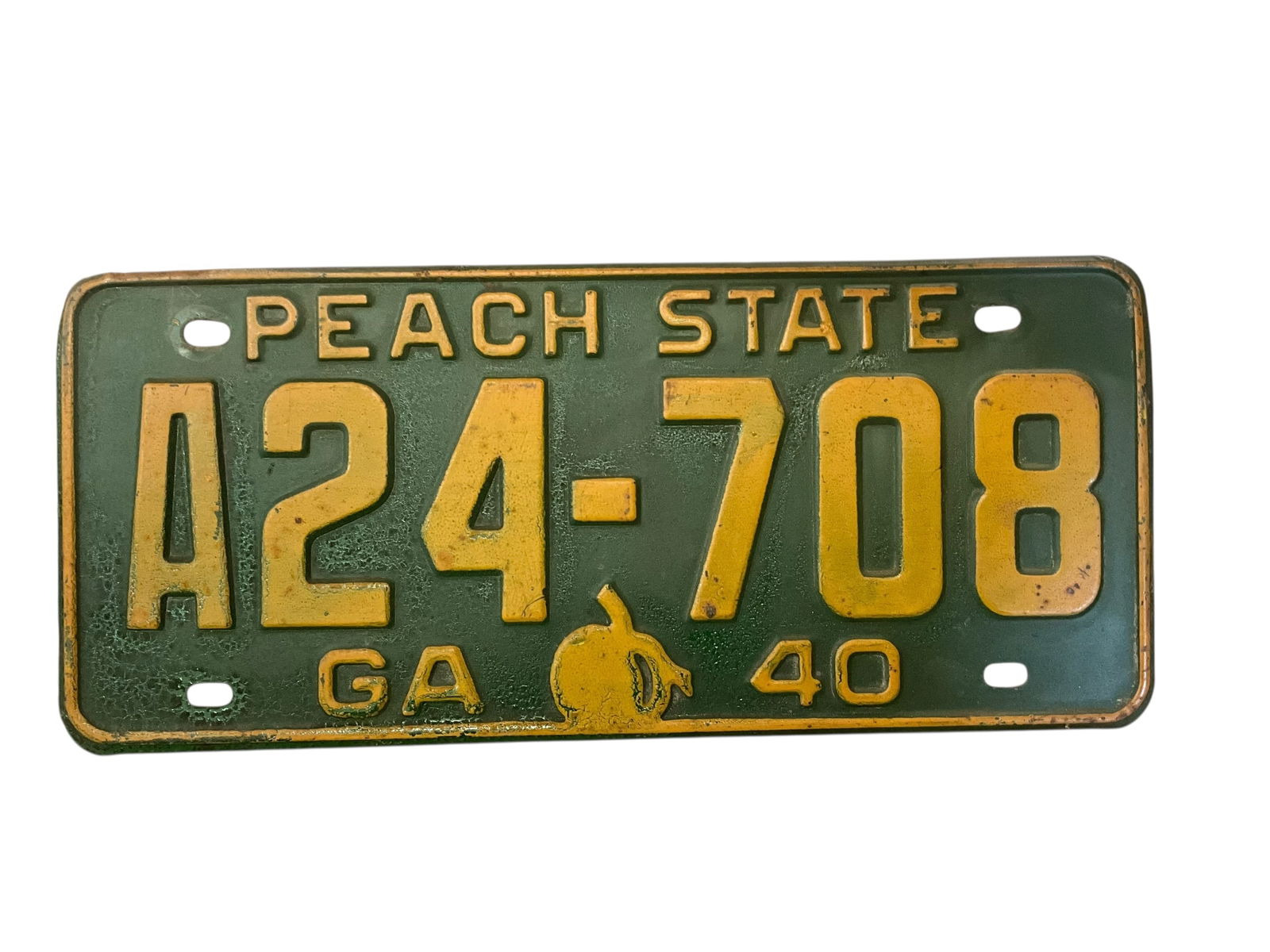 1940 Georgia Auto License Plate Tag (1 of 2)
