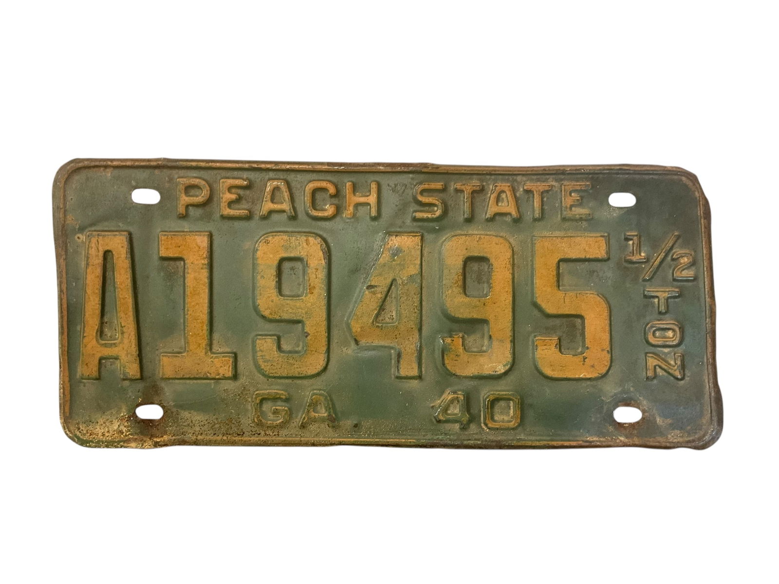 1940 Georgia Auto License Plate Tag (1 of 2)