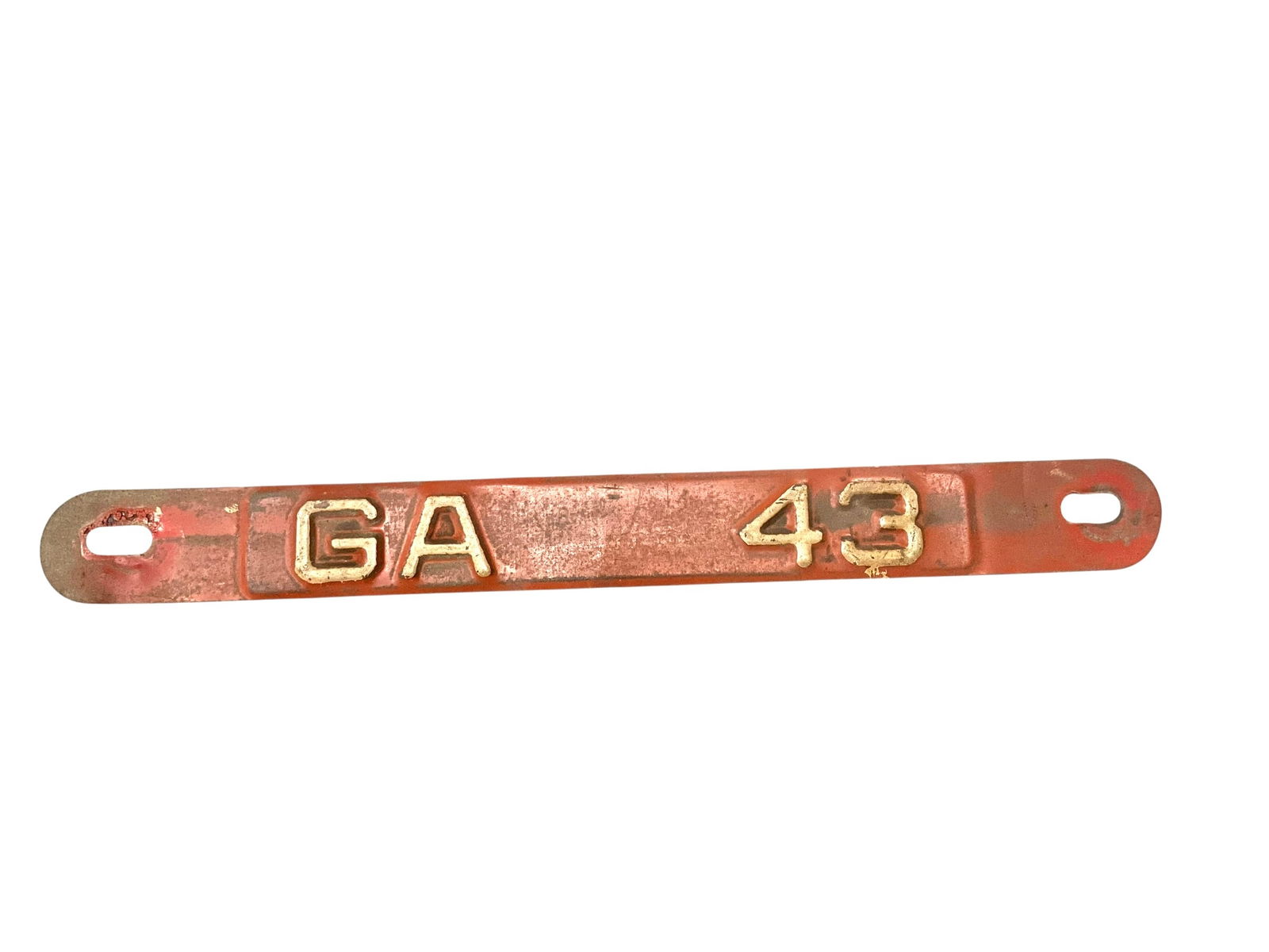 1943 Georgia Auto License Plate Tag Topper (1 of 2)