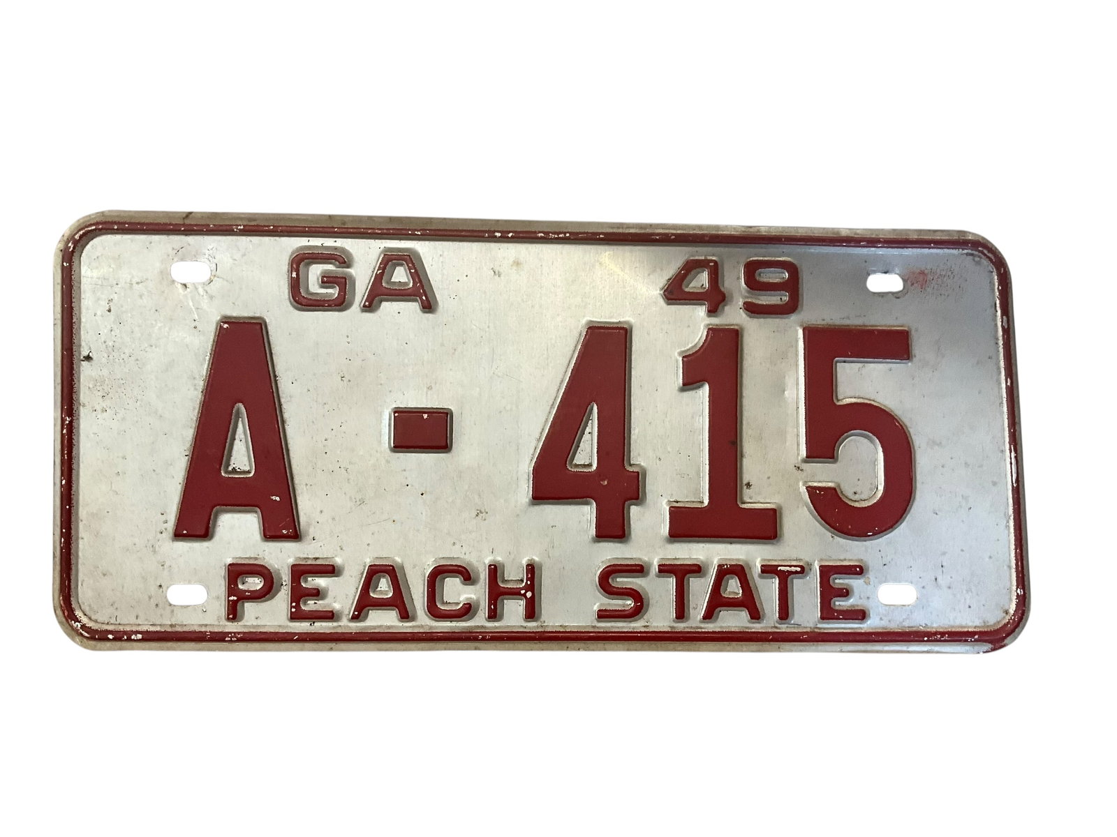 1949 Georgia Auto License Plate Tag: Used condition. See photos.