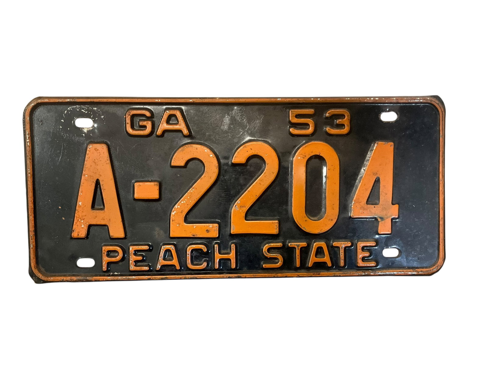 1953 Georgia Auto License Plate Tag: Used condition. See photos.