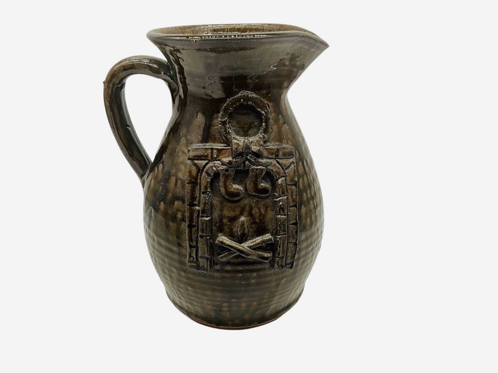 2005 Jeff & Jessie Meaders #19 Christmas Pottery Pitcher (1 of 3)