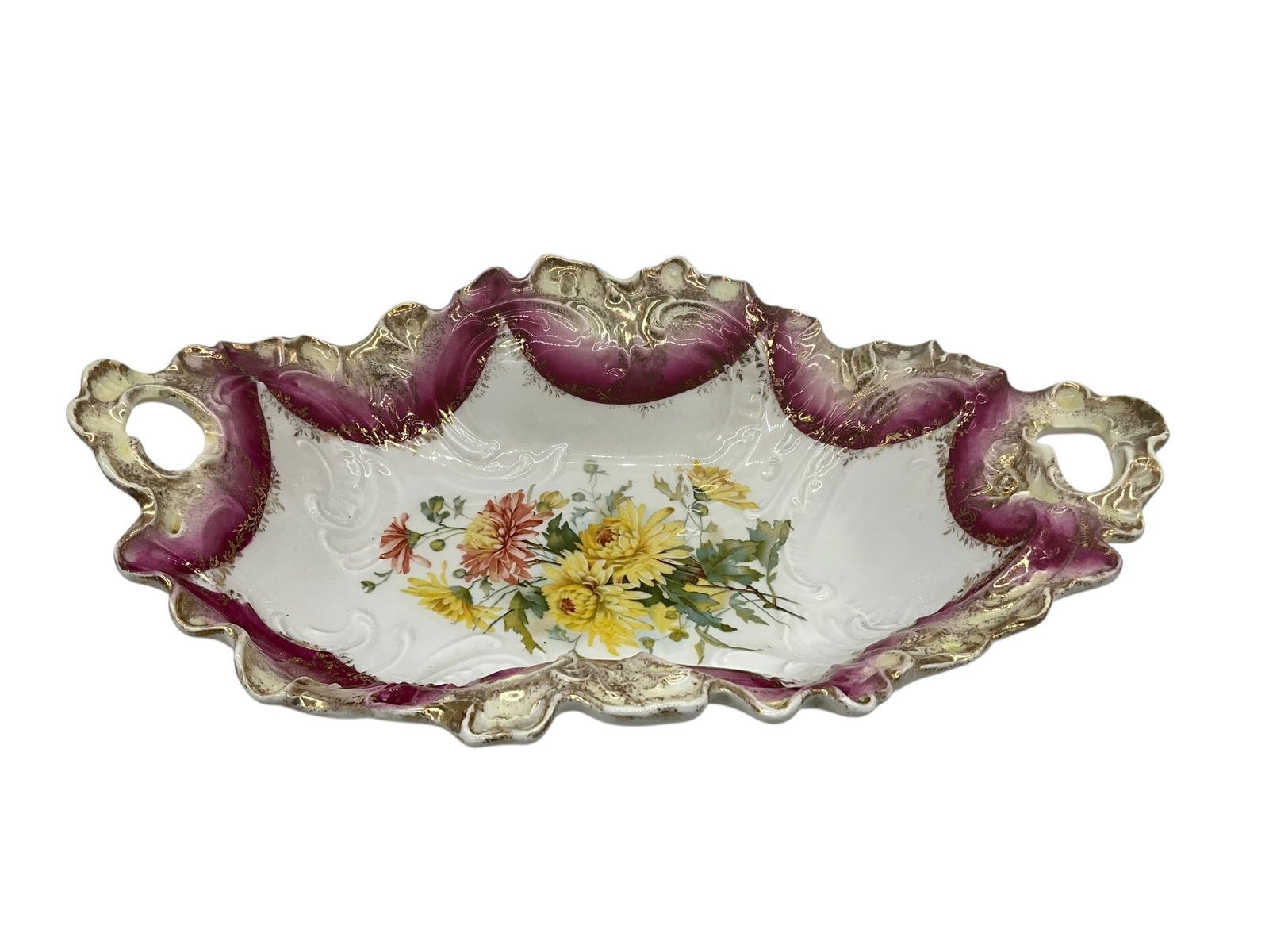 CT Carl Tielsch Germany Porcelain Floral Centerpiece Serving Dish (1 of 4)