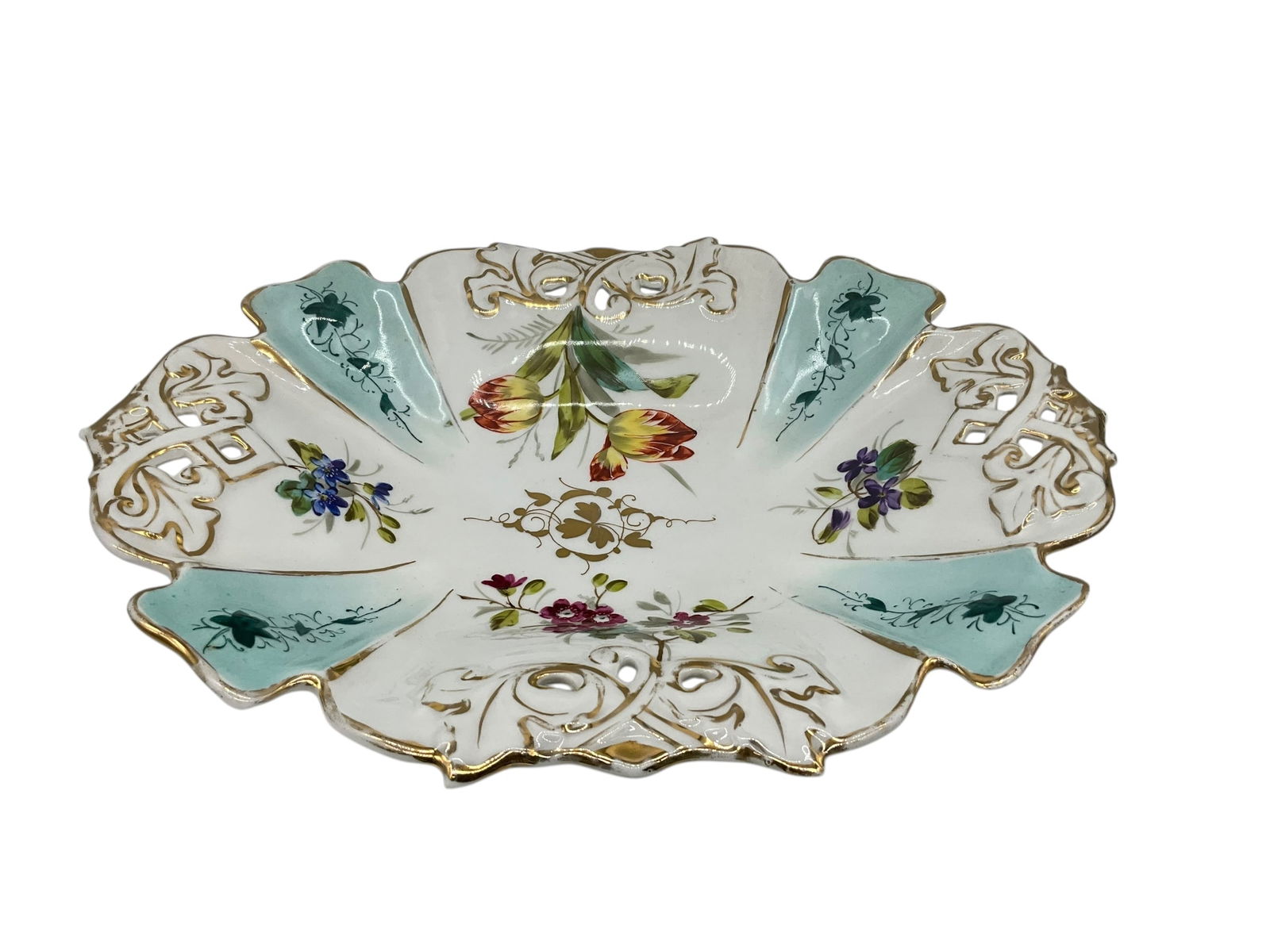CT Carl Tielsch Germany Porcelain Floral Centerpiece Serving Dish (1 of 4)