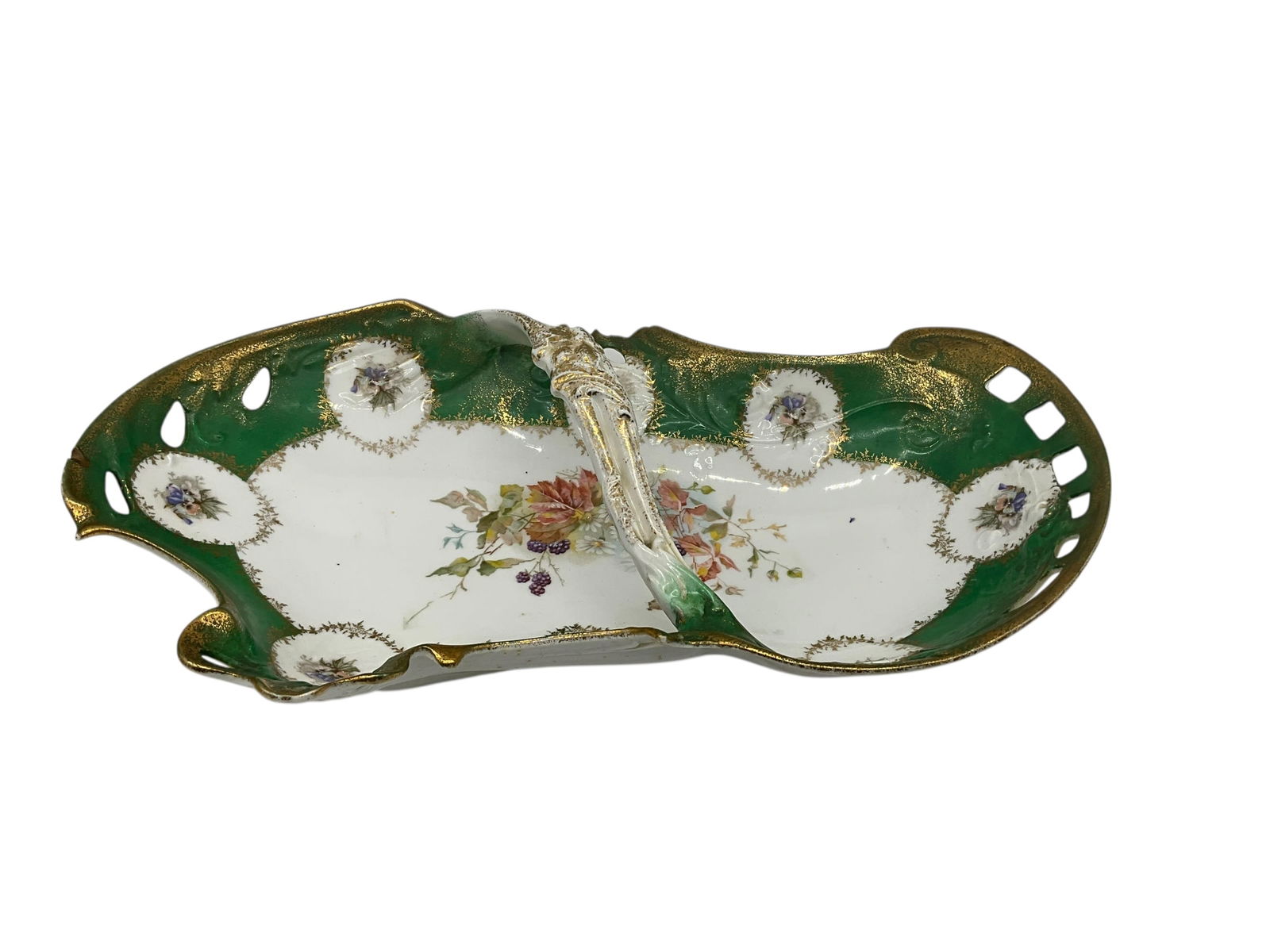 CT Carl Tielsch Germany Porcelain Floral Centerpiece Serving Dish (1 of 4)