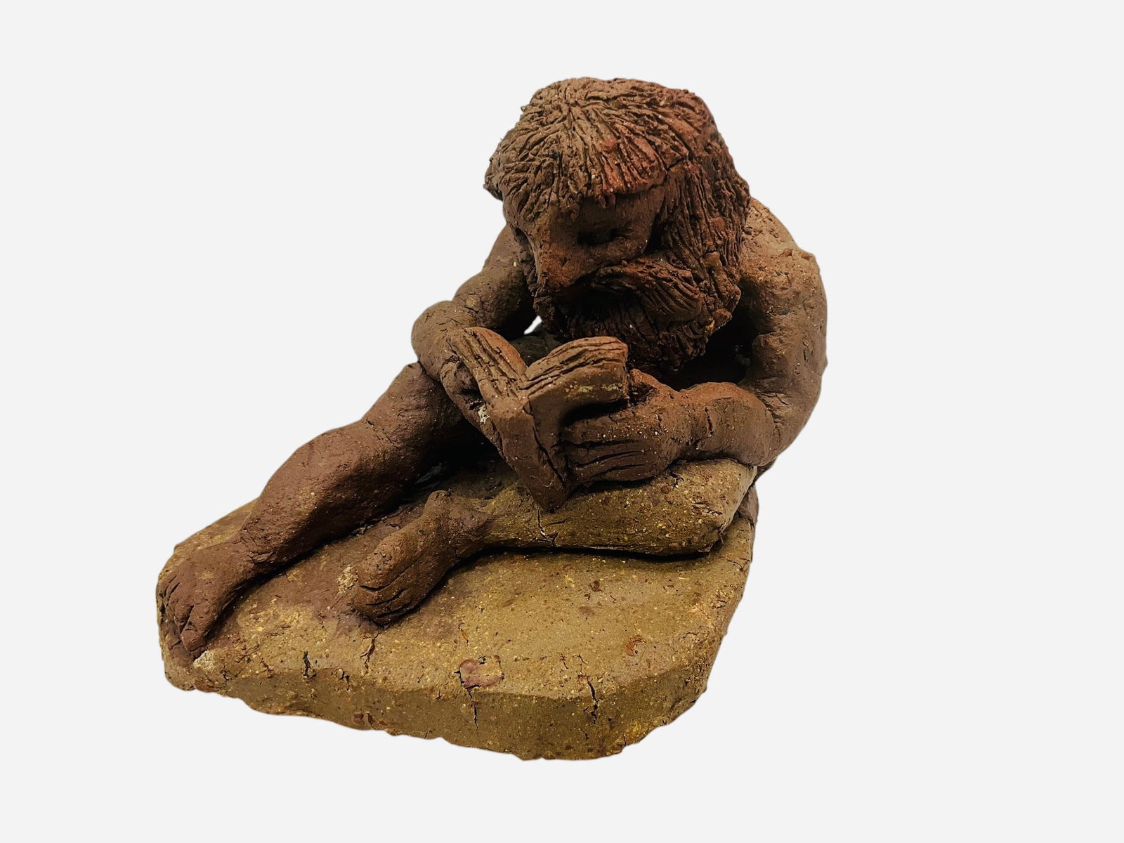 Robert Gatten Pottery/Brick Figural: Mint condition. Measures 4" H x 4.75" L x 3.75" W. Signed and dated '83 on bottom. Note included saying item was made at the Belden Brick Plant #3.