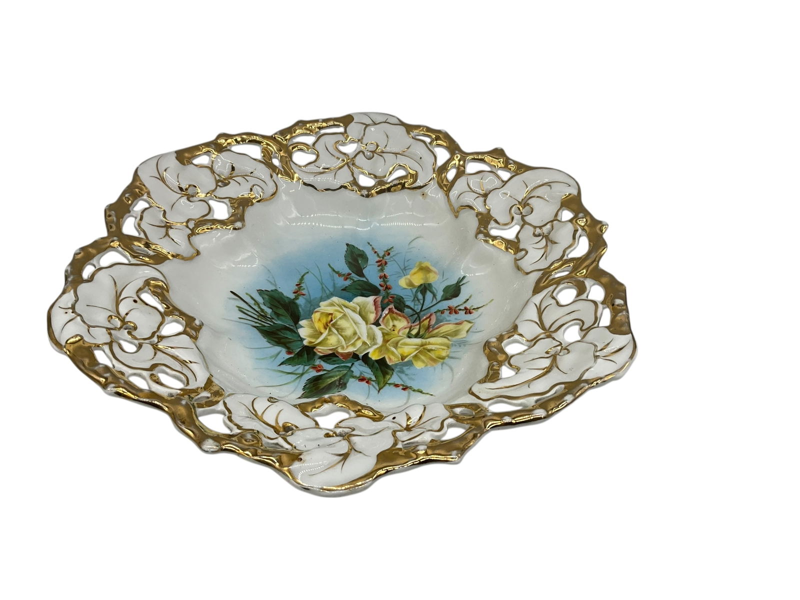 CT Carl Tielsch Germany Porcelain Floral Centerpiece Serving Dish (1 of 4)