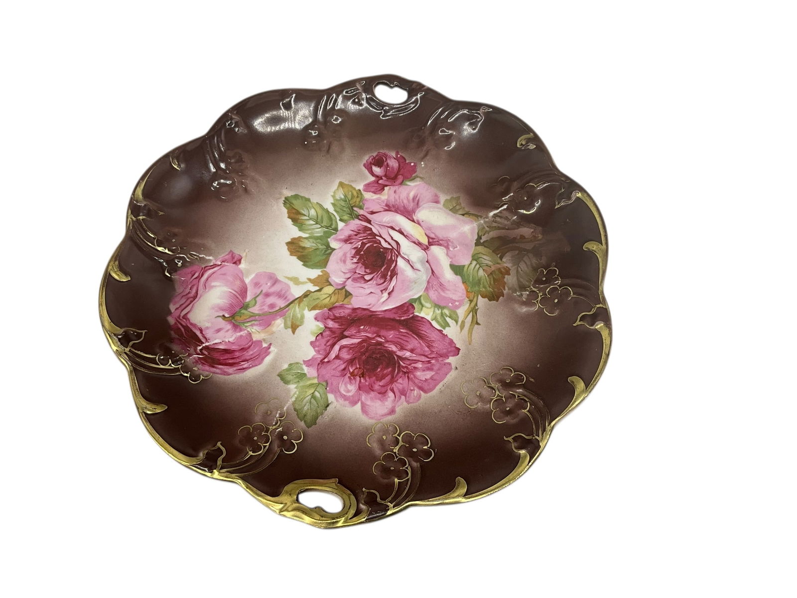 CT Carl Tielsch Germany Porcelain Centerpiece Serving Plate: Good condition. See photos. 10 3/4 x 10 3/4 inches.