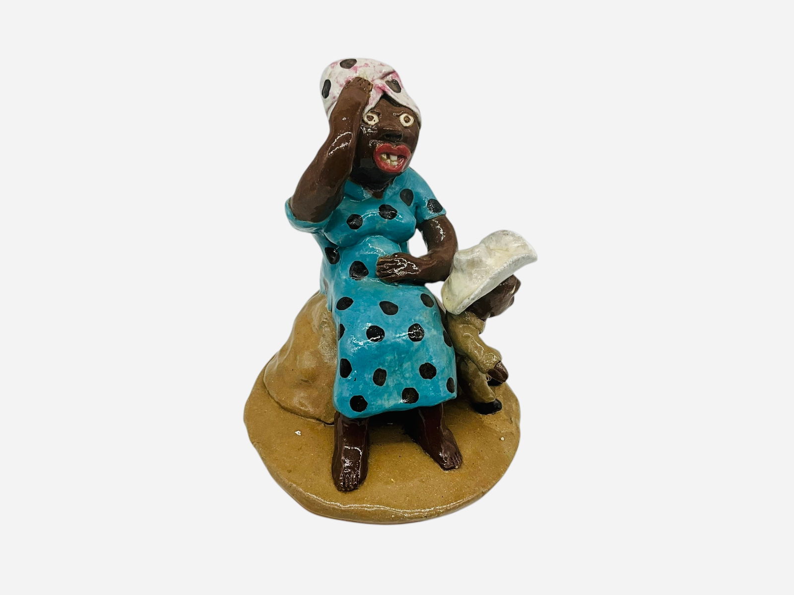 Janice Vickers Black Americana Figural: Mint condition. Signed and dated on bottom. Measures 6.5" H x 5.5" L x 5.5" W.