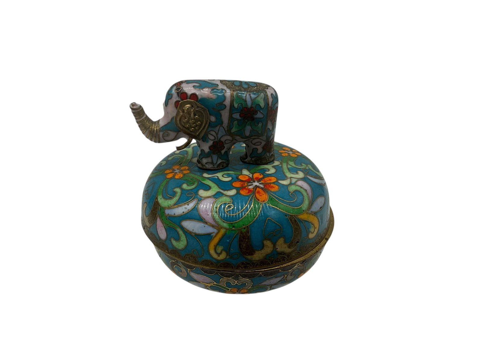 1992 Ardleigh-Elliott Chinese Cloisonné Elephant Music Box: Good condition and works. See photos.