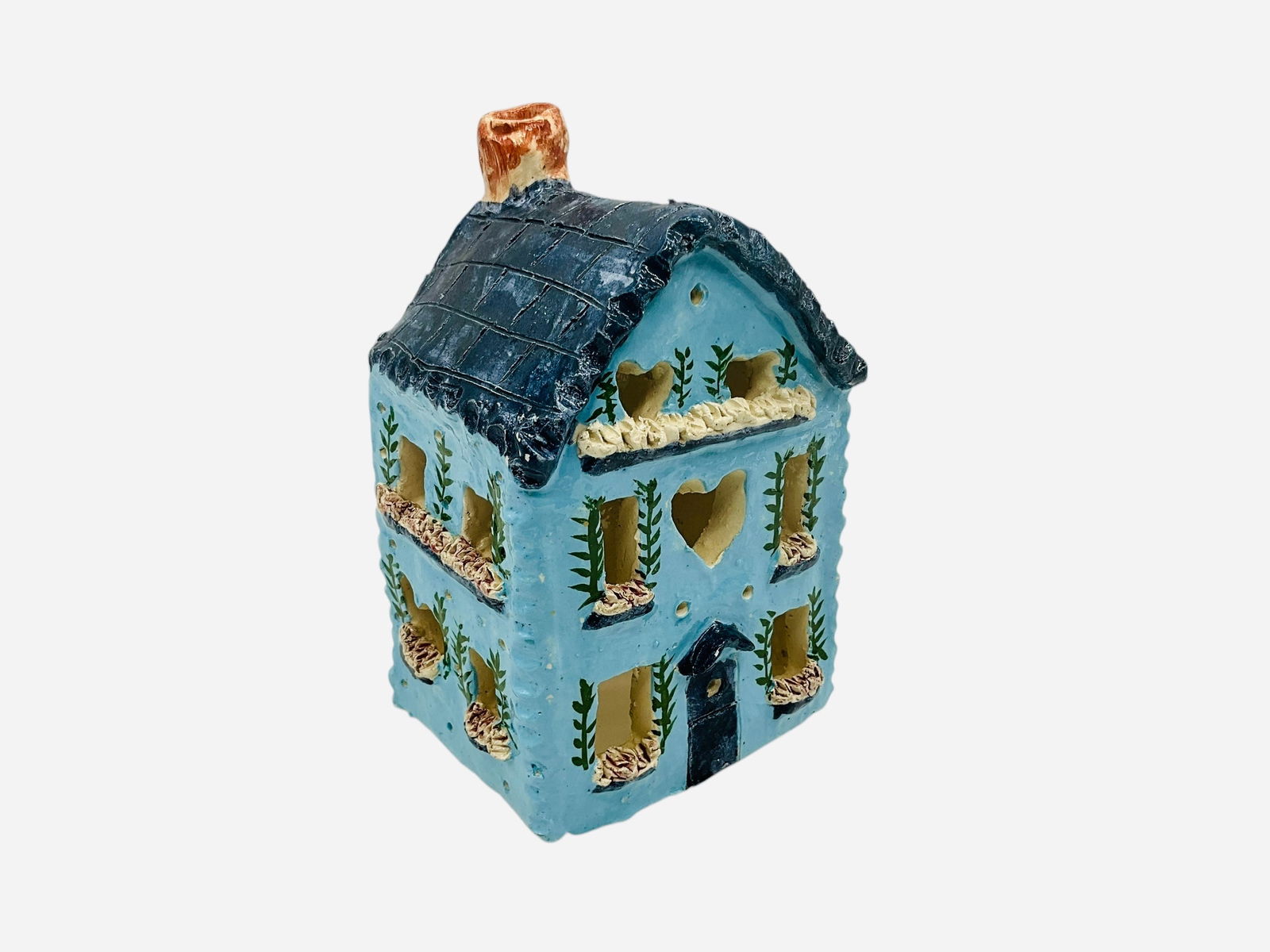 Mary Ferguson Blue Heart House Figural (1 of 3)