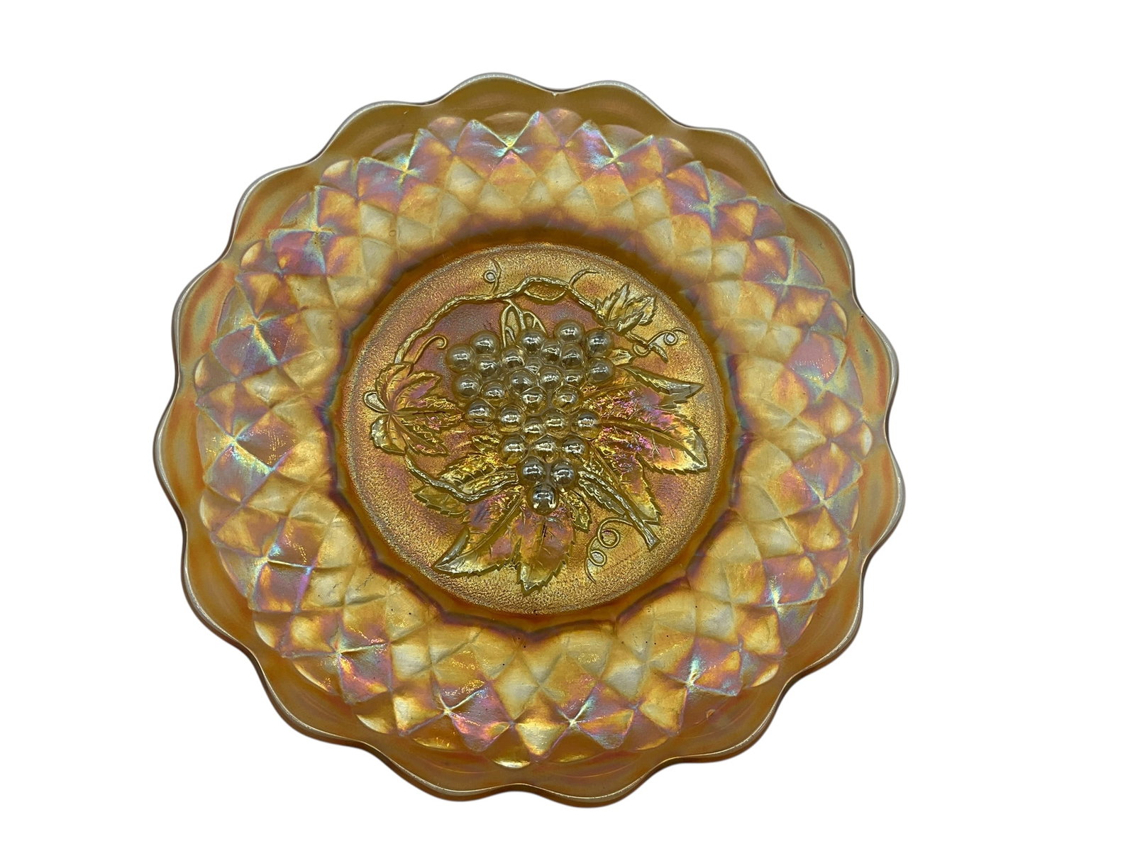 Vintage Carnival Glass Platter Plate (1 of 2)