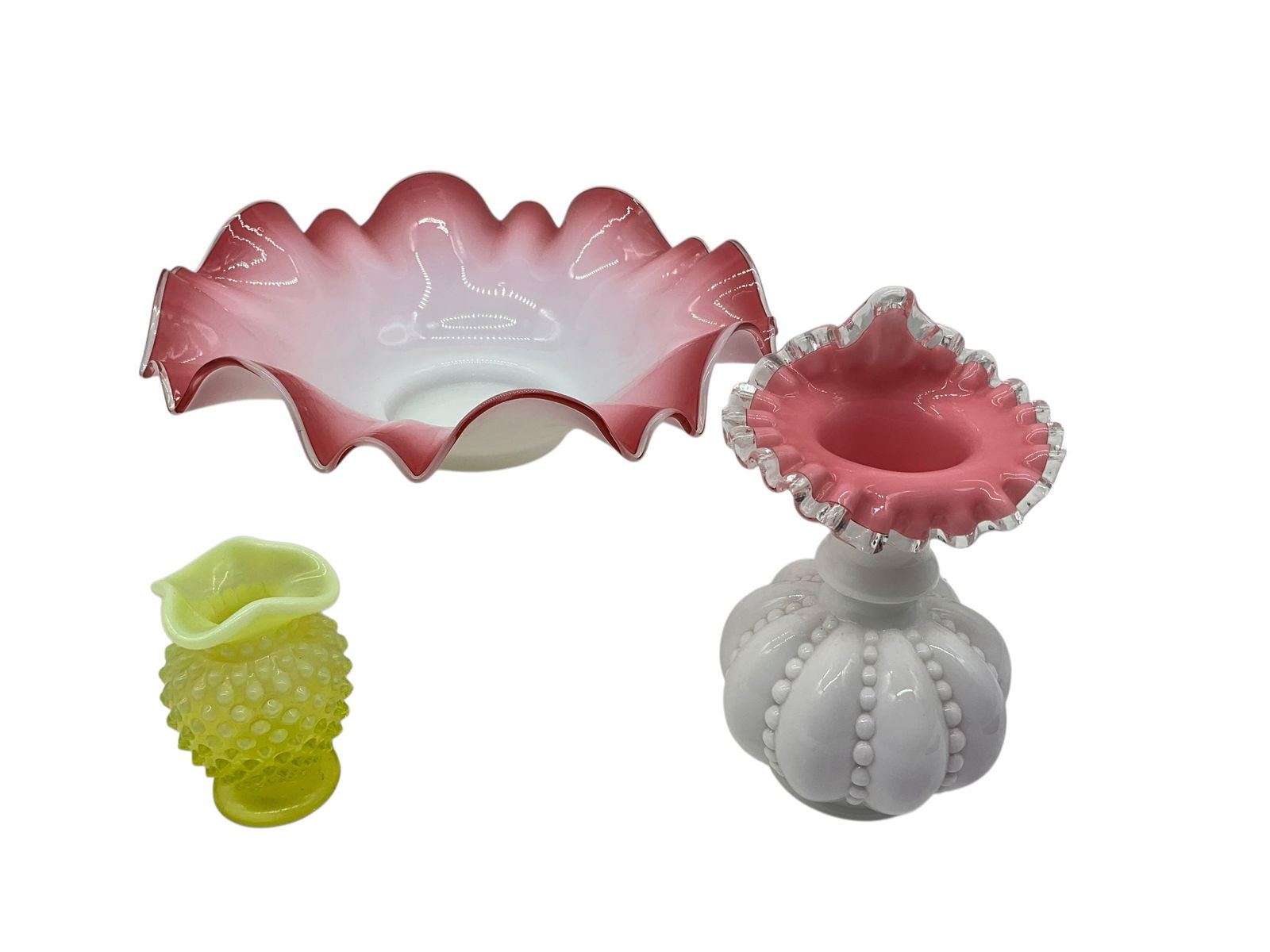 Lot Of 3 Fenton Glass Pieces (1 of 2)