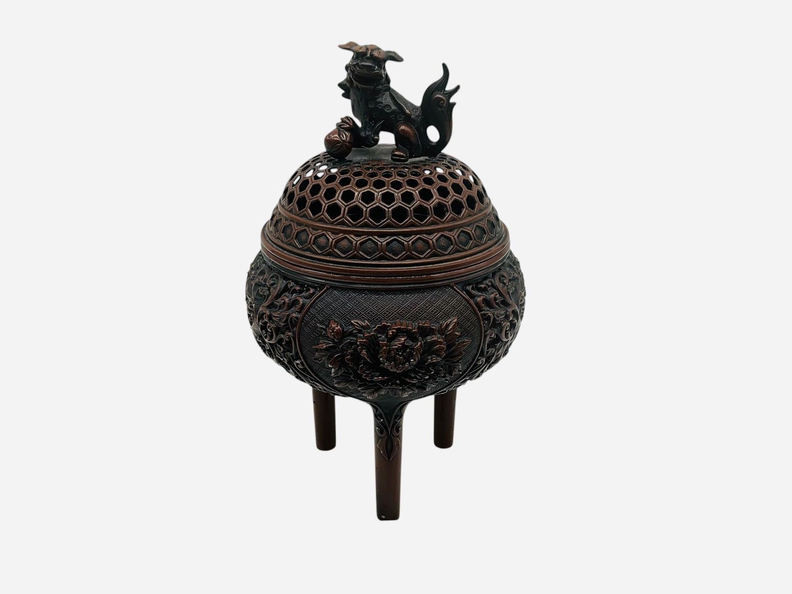 Unusual Metal Japanese Incense Burner (1 of 3)