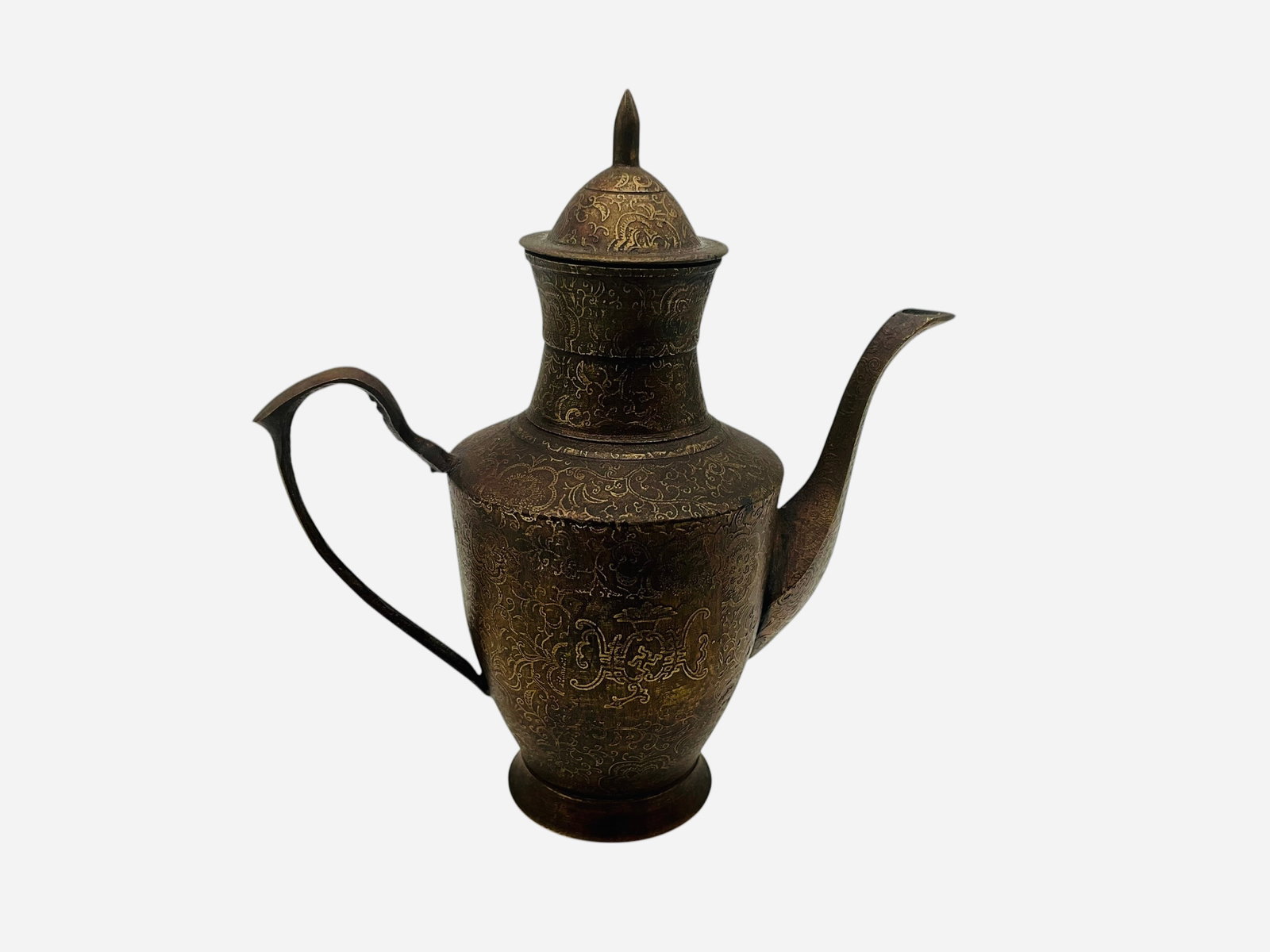 Oriental Brass Ewer Signed On Bottom (1 of 4)