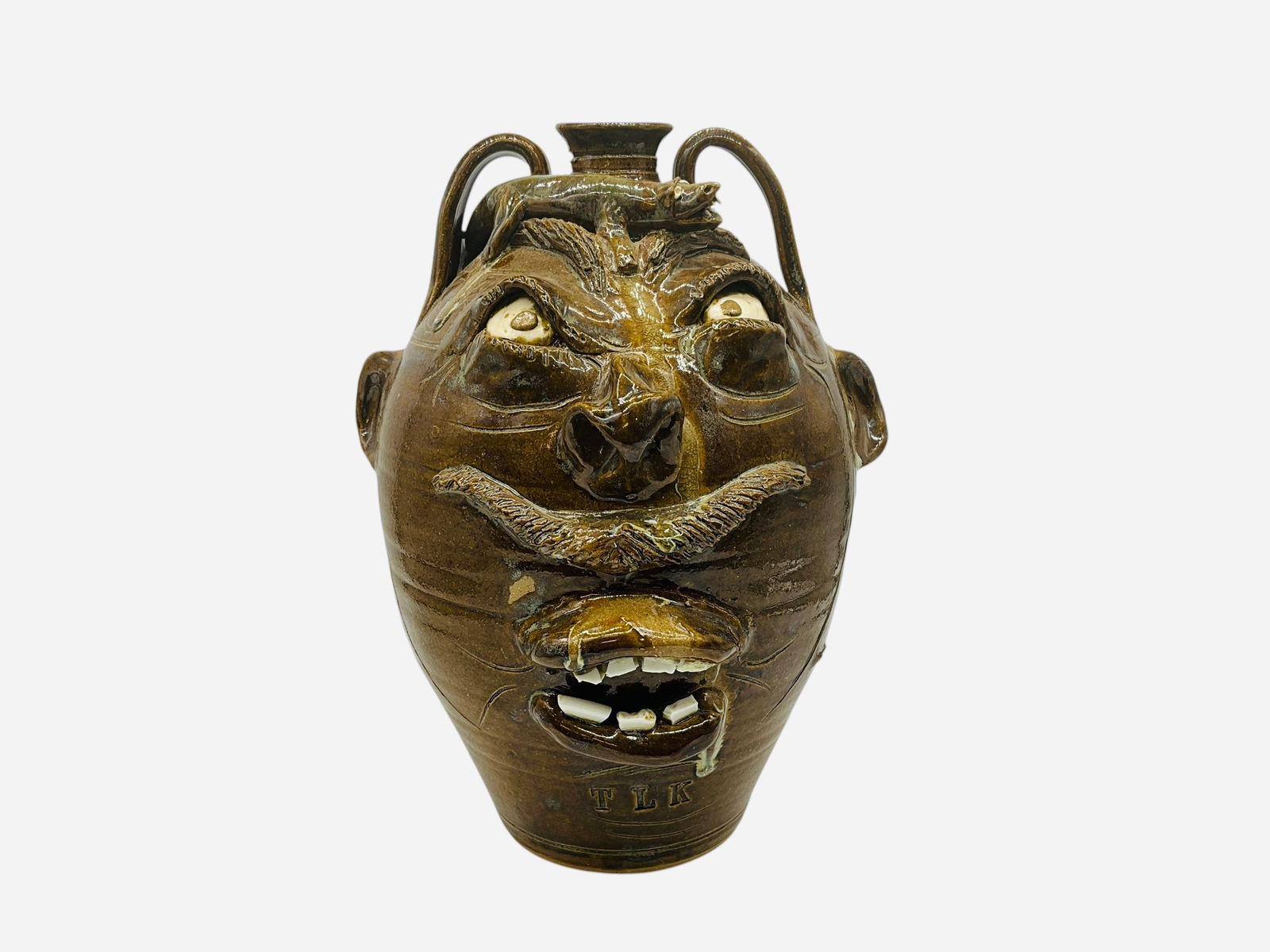 Excellent Terry King Lizard Face Jug (1 of 3)