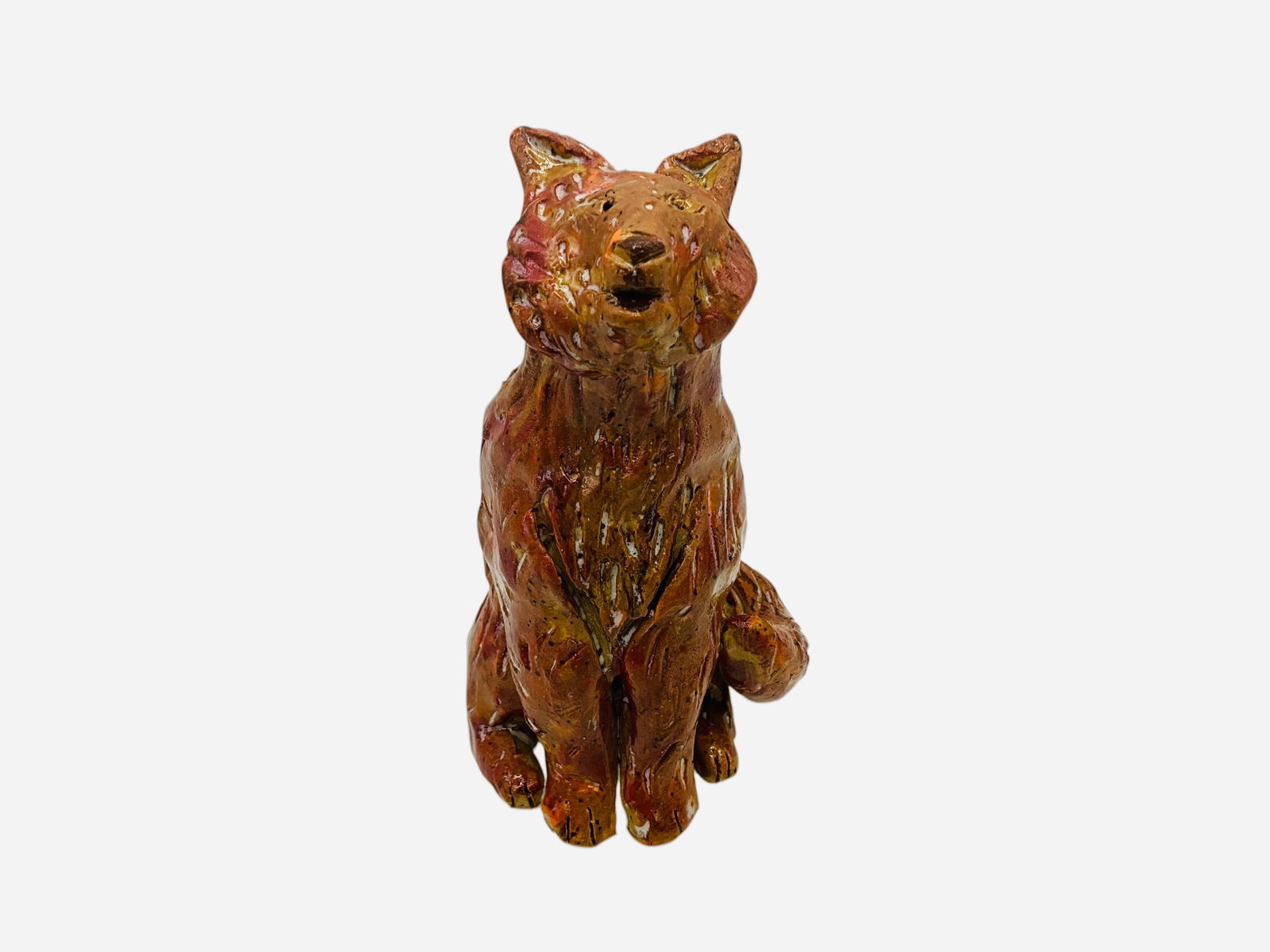 Folk Pottery Dog Figural (1 of 3)