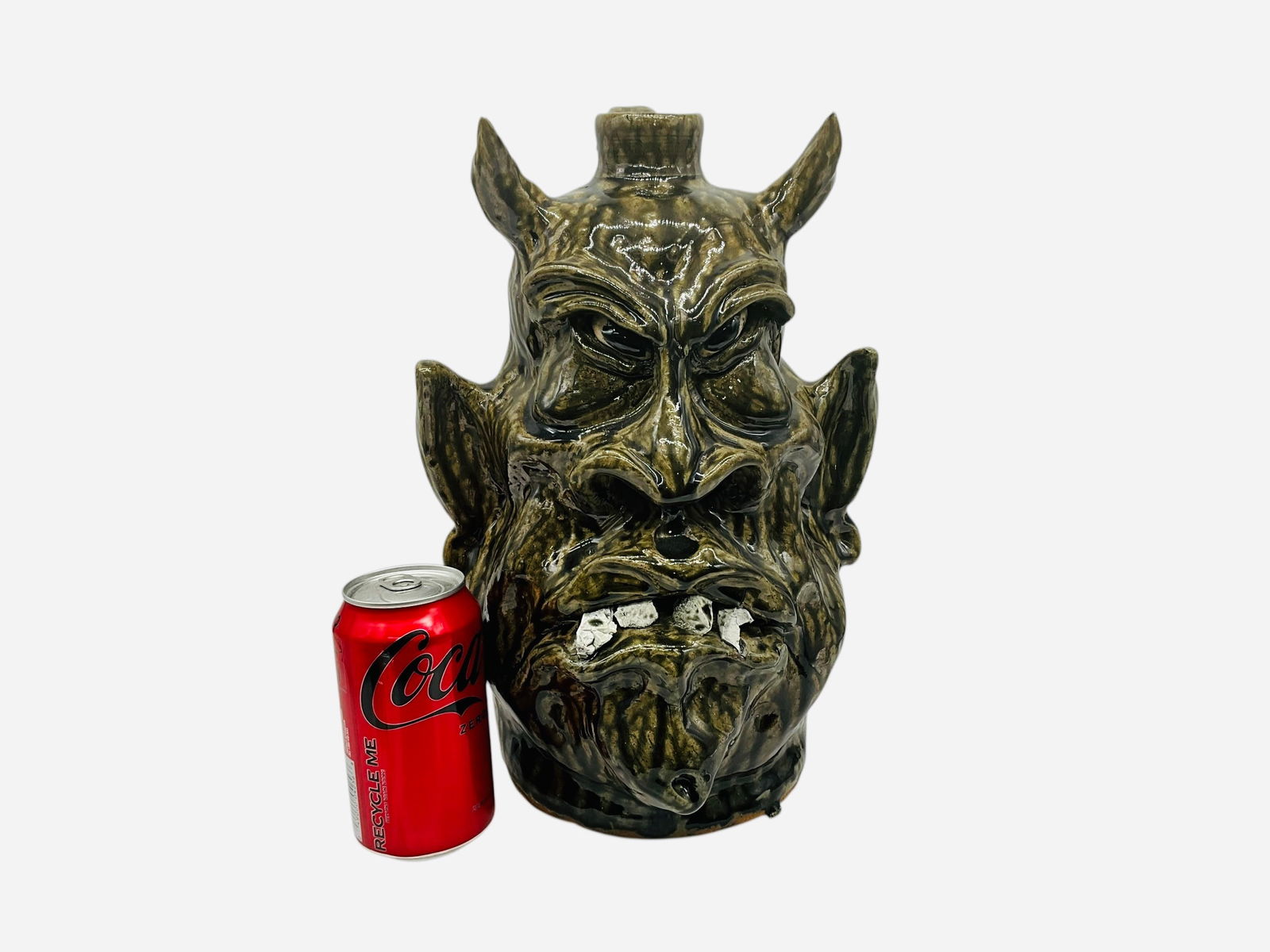Large Cleater Meaders Devil Face Jug - 2