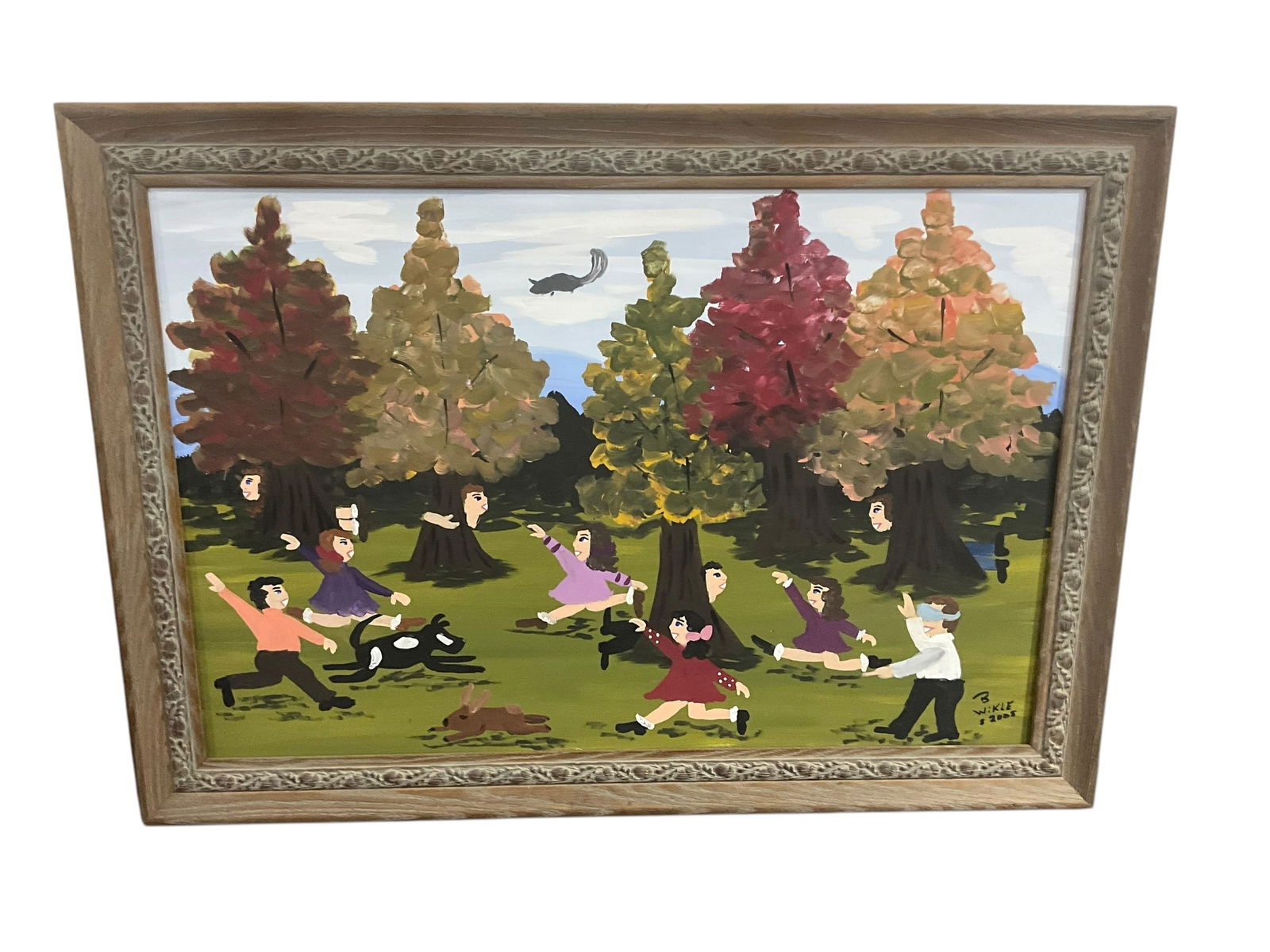 Barbara Wikle Framed Folk Art Painting (1 of 3)