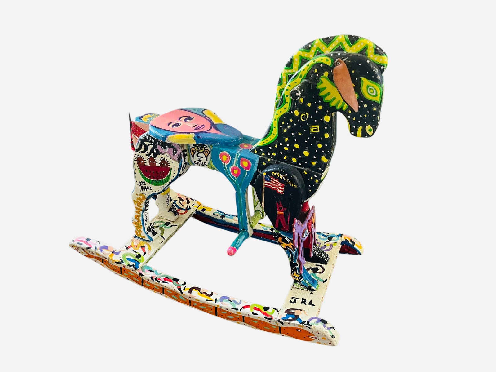 Wooden Folk Art Painted Horse - 15+ Artists - One of a Kind! (1 of 12)
