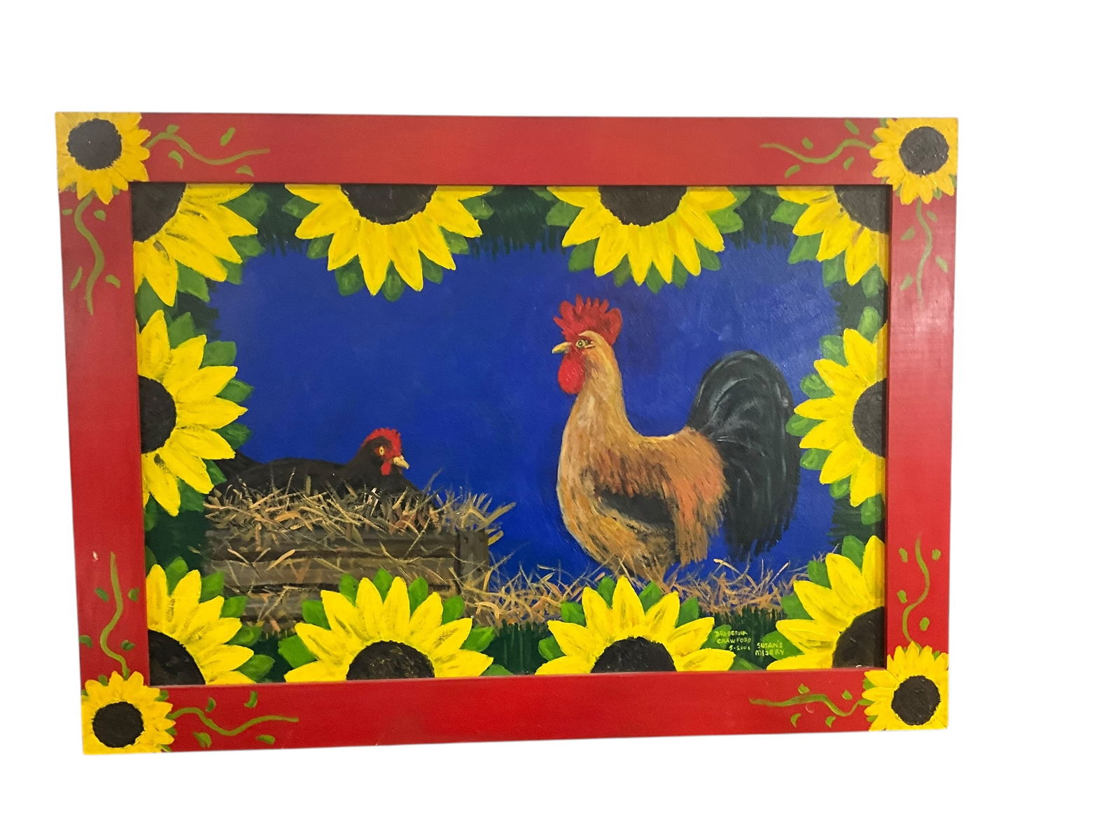 Broderick Crawford Rooster Painting 'Susan's Misery' (1 of 4)