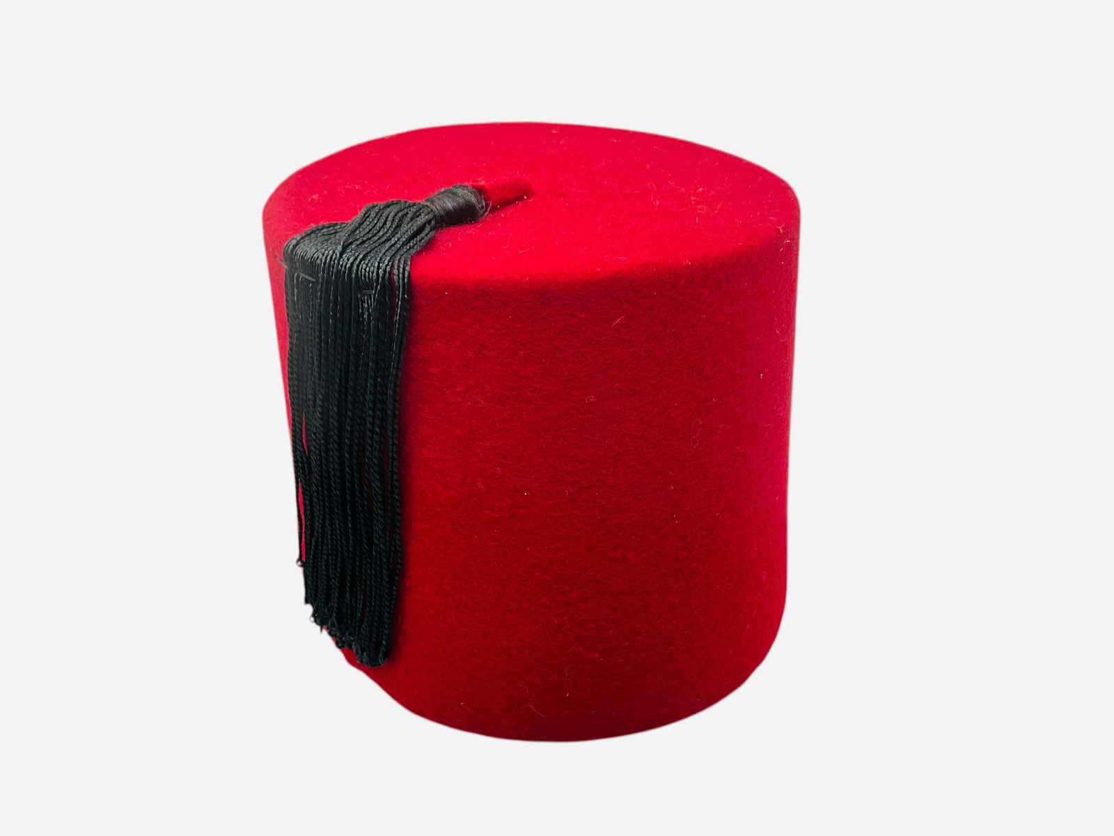 Lamrani Freres Red Wool Felt Fez Hat With Black Tassel (1 of 5)