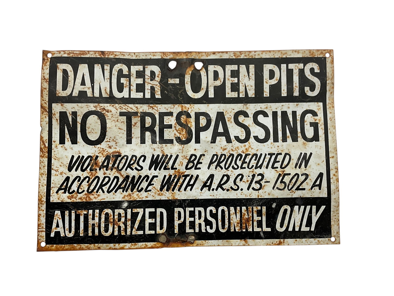 Vintage Metal NO TRESPASSING Sign (1 of 2)