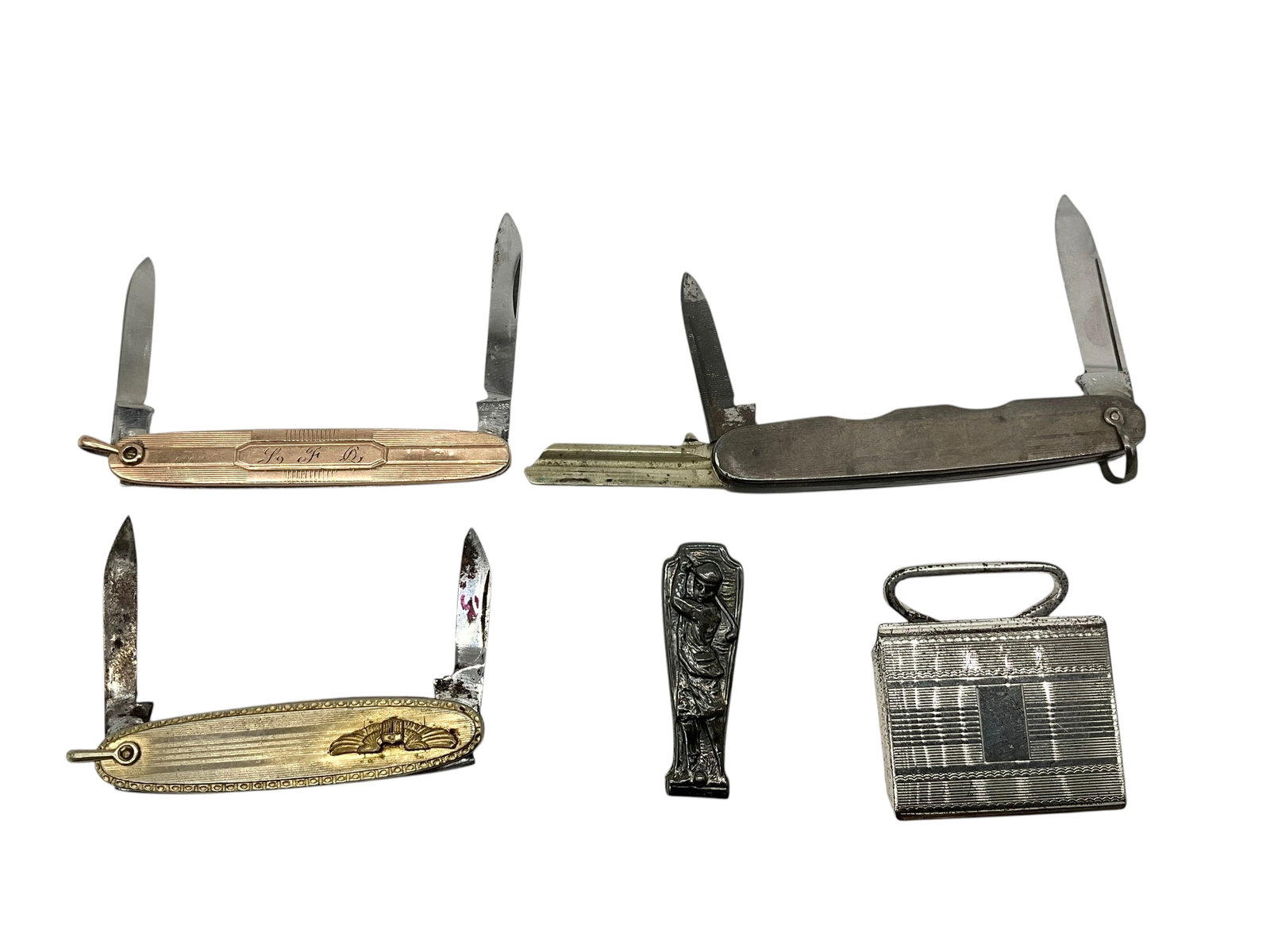 Misc. Vintage Lot - Knives, Sterling Belt Buckle & More! (1 of 12)