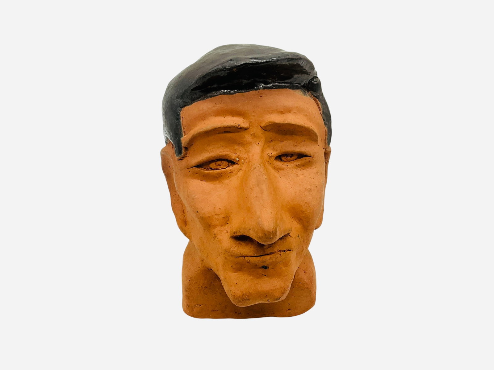 Folk Art Pottery Bust (1 of 3)