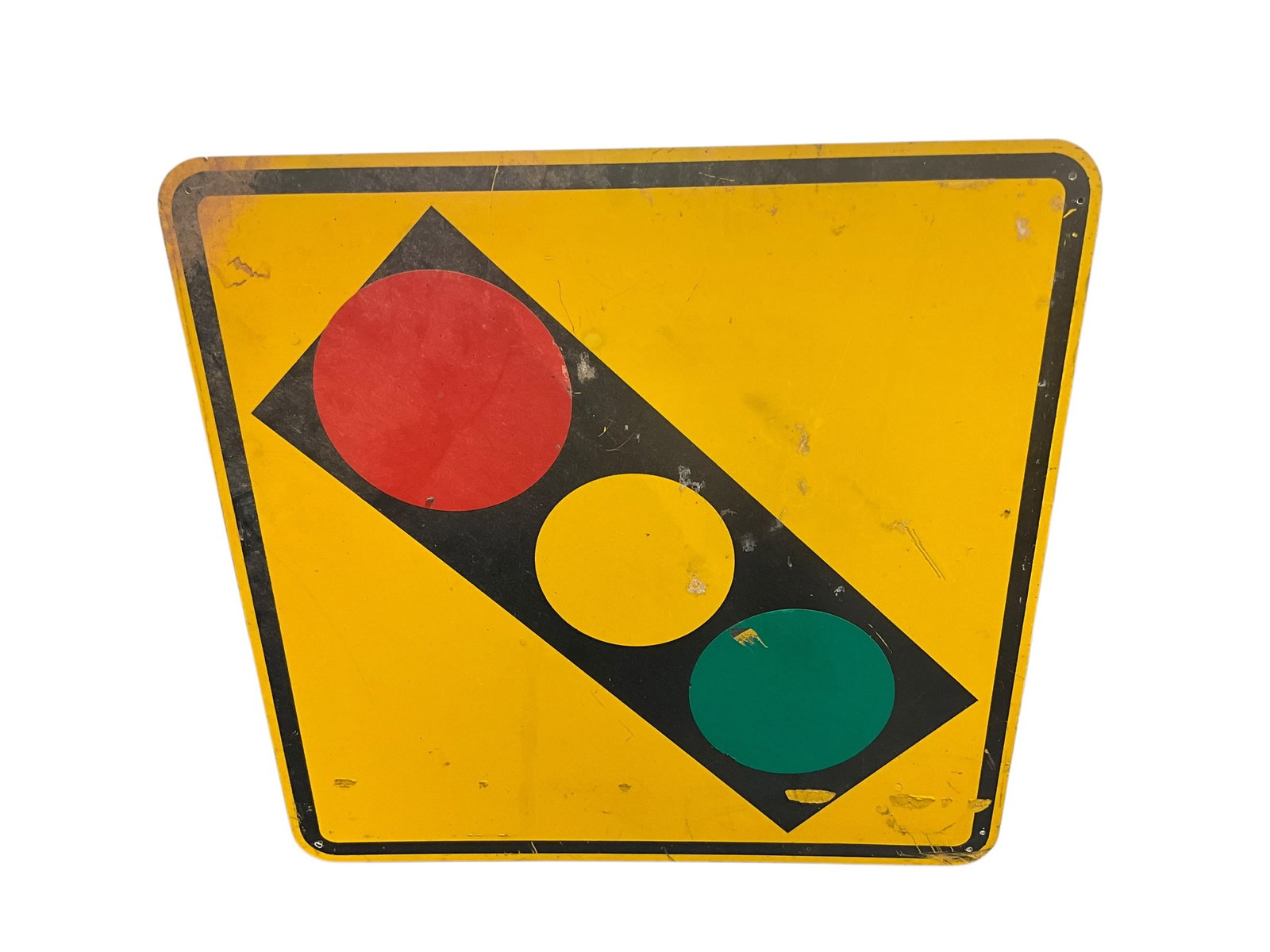 Retired Street Sign - Traffic Light: Good condition. Item measures 30" x 30".