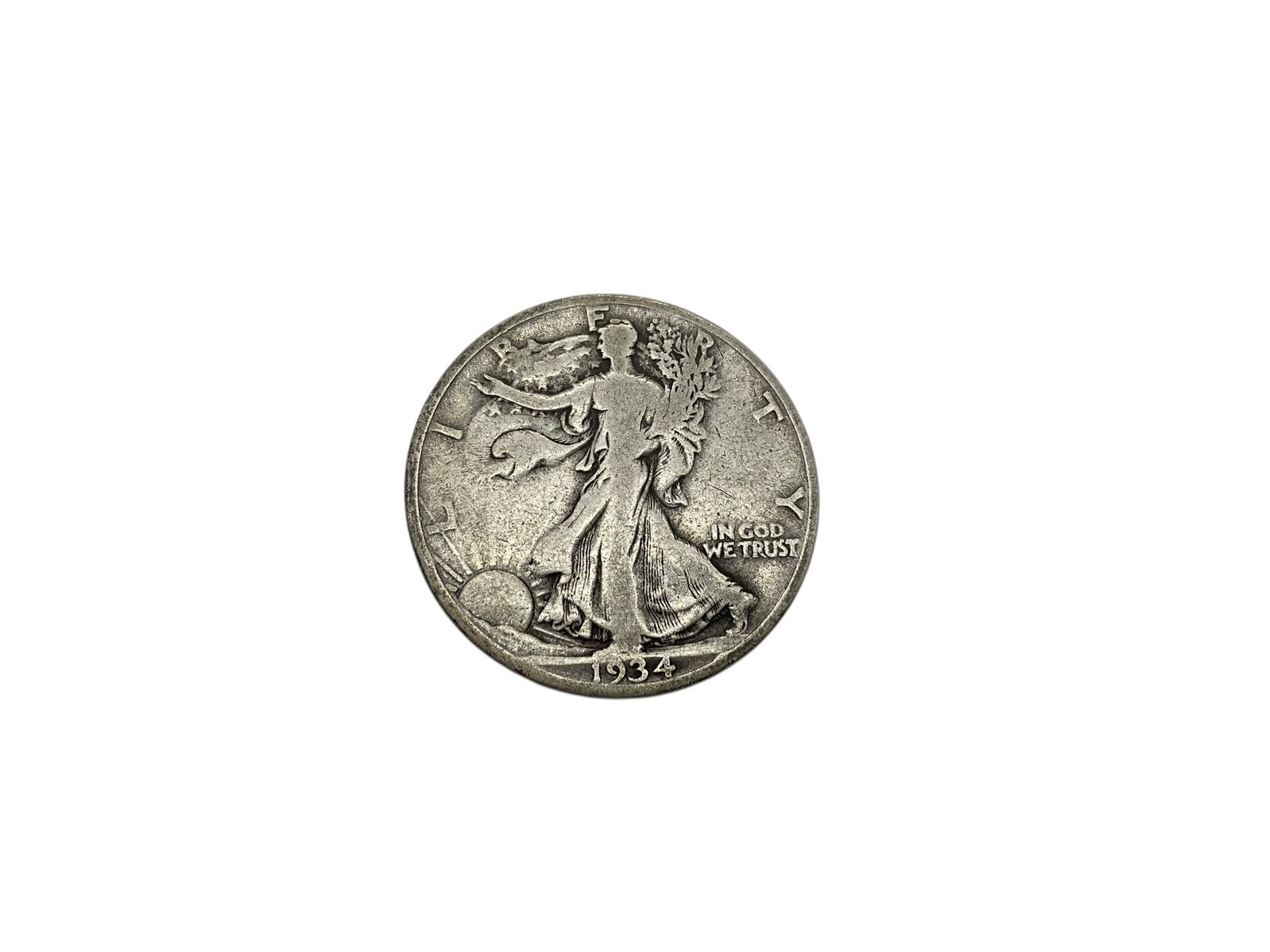 1934-S Silver Walking Liberty Half Dollar (1 of 2)