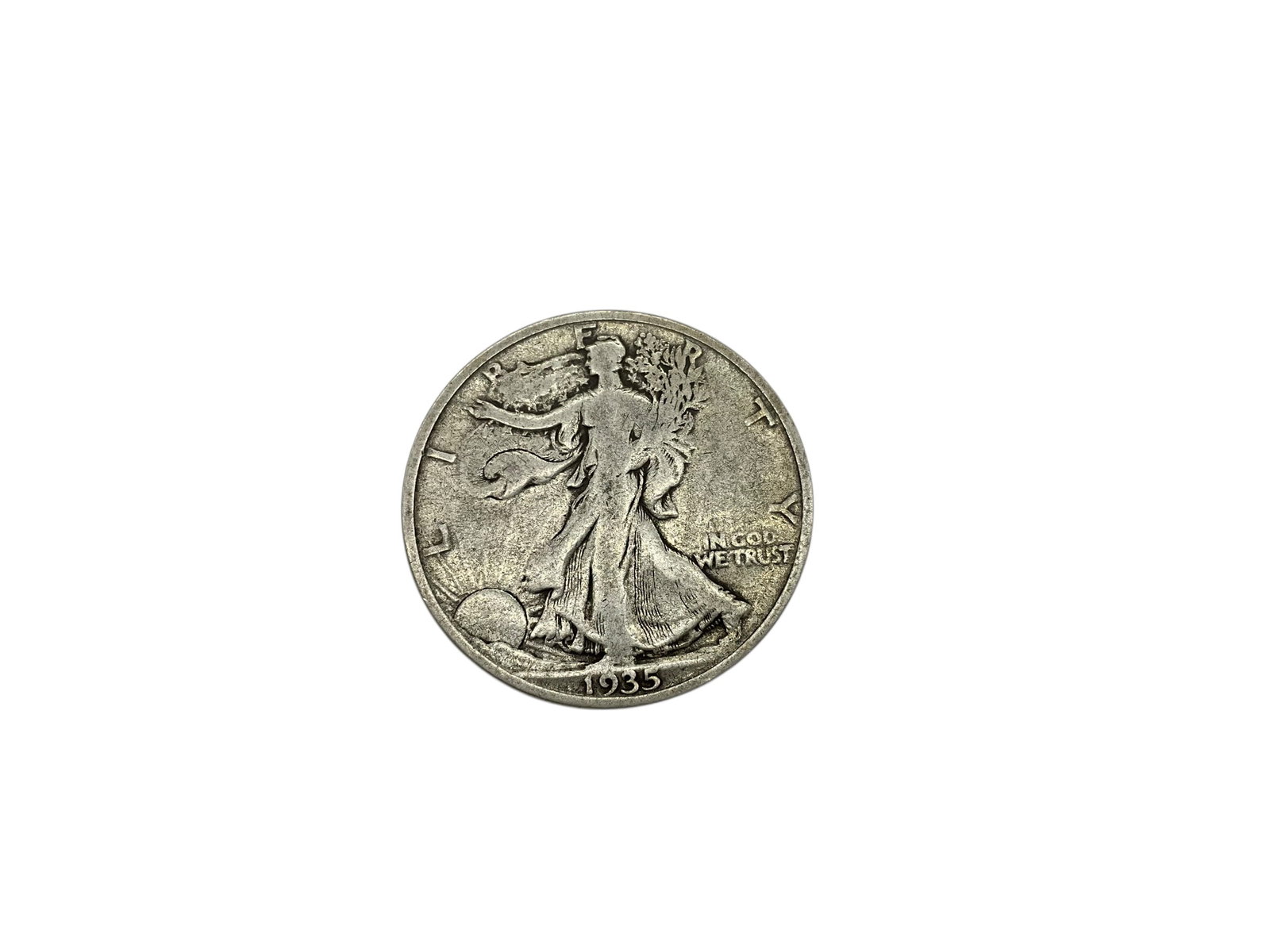 1935-S Silver Walking Liberty Half Dollar (1 of 2)