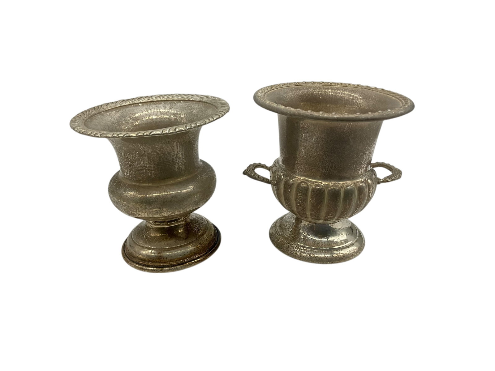 Pair Of Sterling Small Mini Vases (1 of 4)