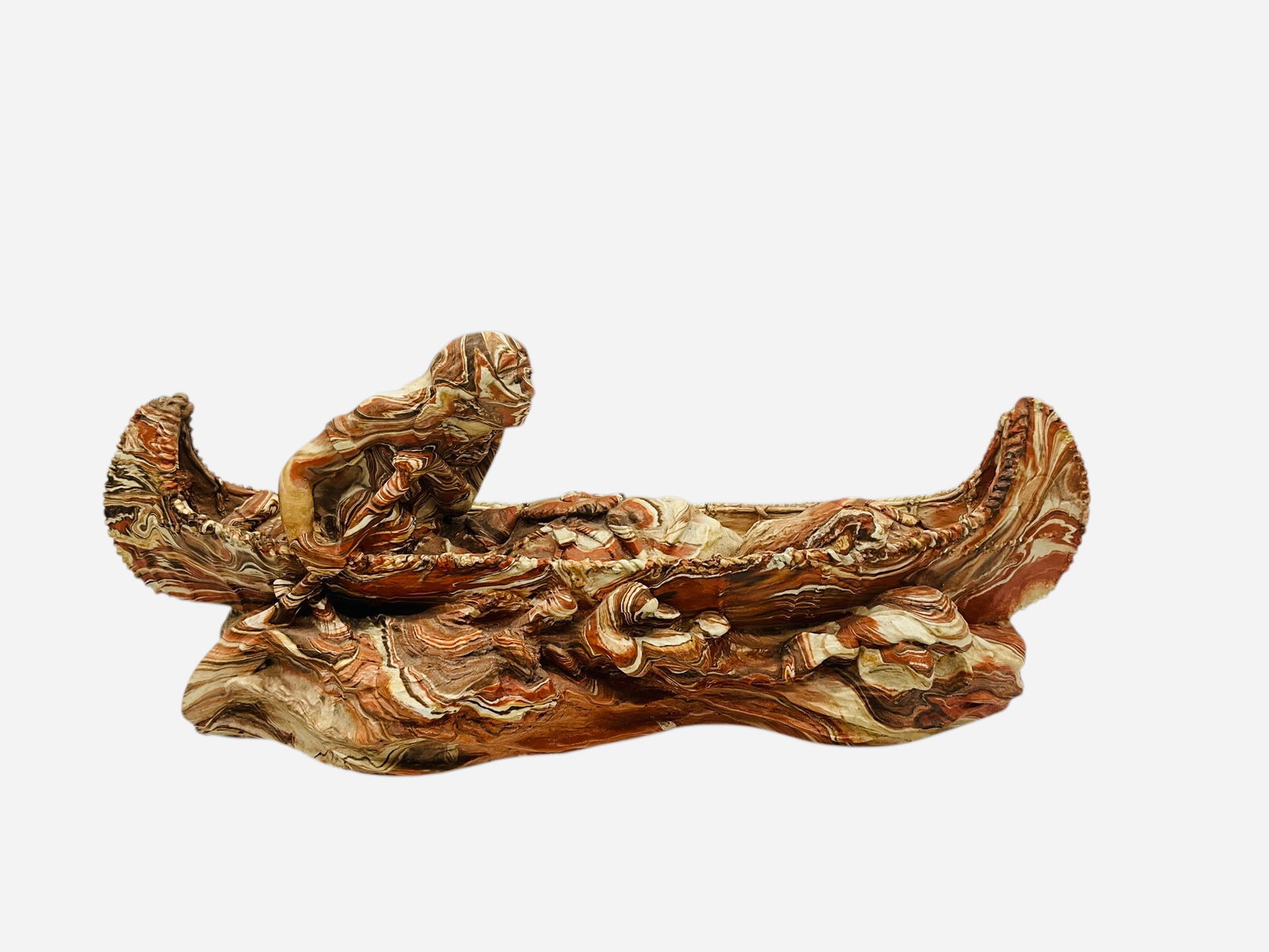 Greg Warren Native American Canoe Pottery Sculpture (1 of 5)