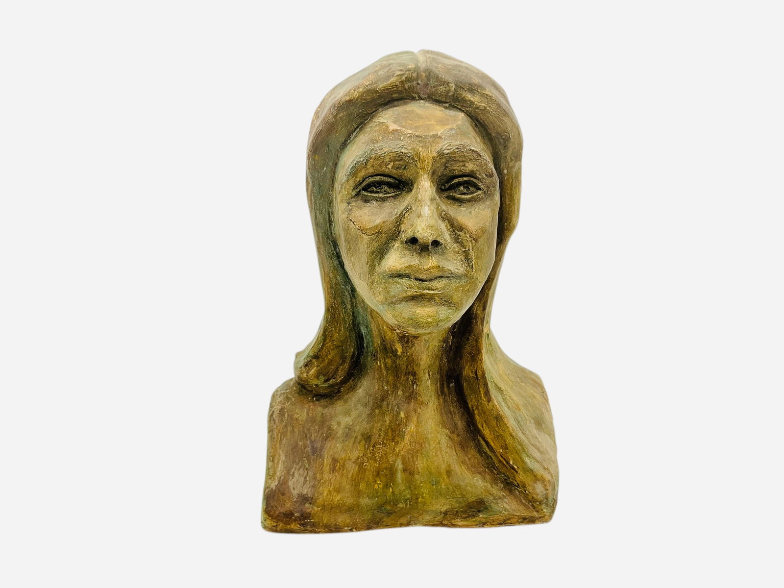 Mary Mashburn Ceramic Bust of Woman: Mint condition. Signed and dated. Measures 7"L x 5"W x 11"H.