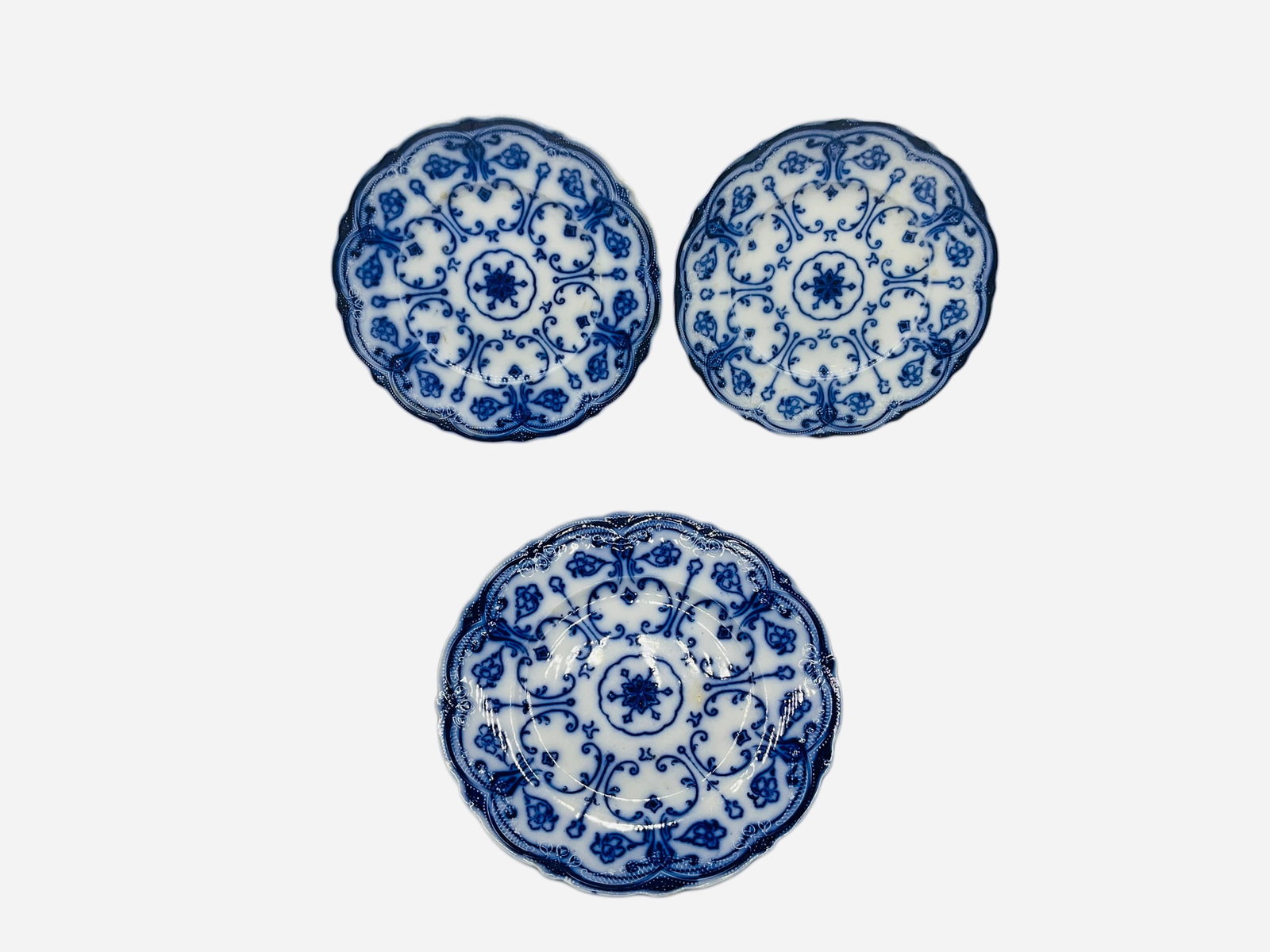 Lot Of 3 Conway Semi Porcelain New Wharf Pottery England Plates (1 of 4)