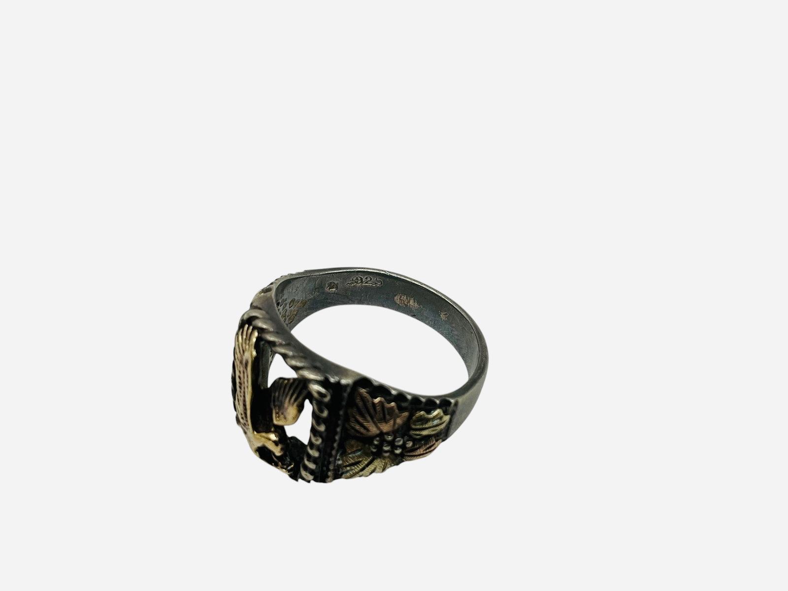 Sterling Silver American Eagle Ring - 4