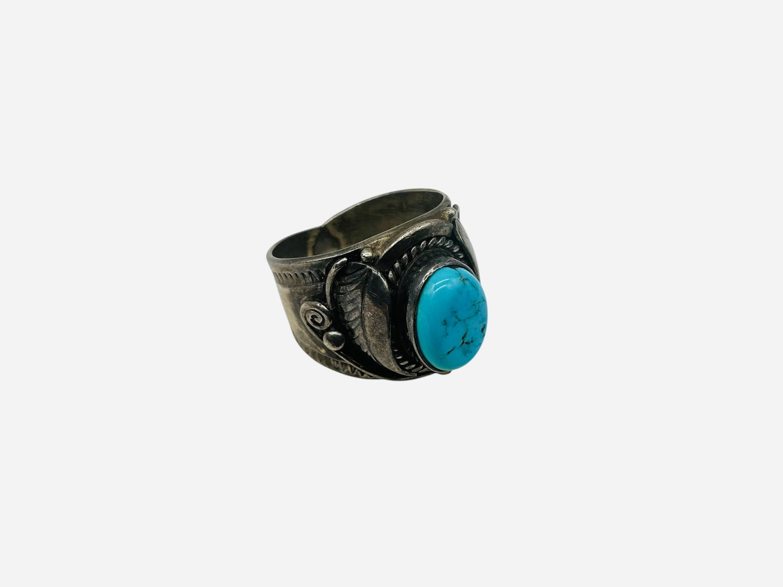 Sterling Silver & Turquoise Ring - Ramona Loloma: Excellent condition. Ramona Loloma was a Hopi jewelry artist, specifically known for her work in turquoise and silver, particularly during the 1970s and 1980s. Marked 'Ramona Sterling' on inside. Size