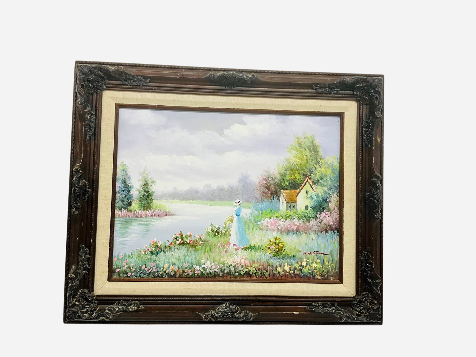 Wood Framed Oil On Canvas Signed WALTON (1 of 2)