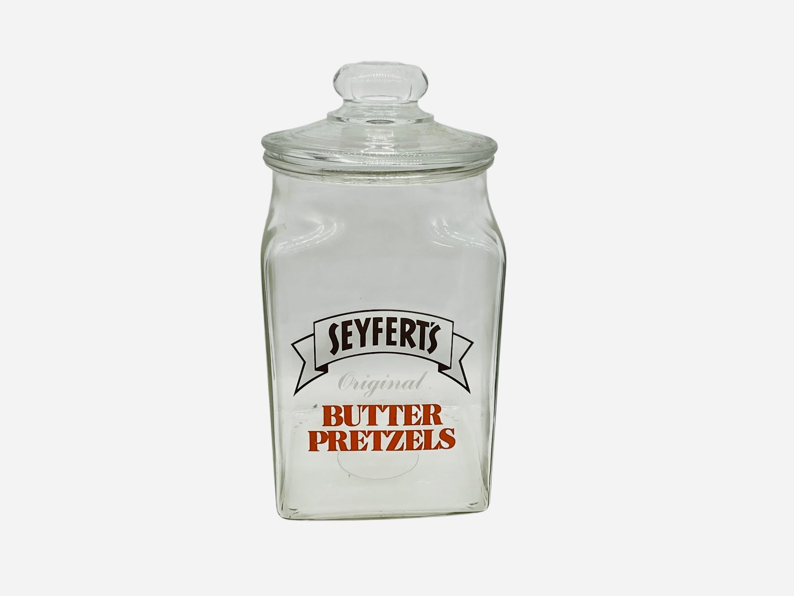 Large SEYFERTâ€™S BUTTER PRETZELS Glass Display Jar (1 of 3)