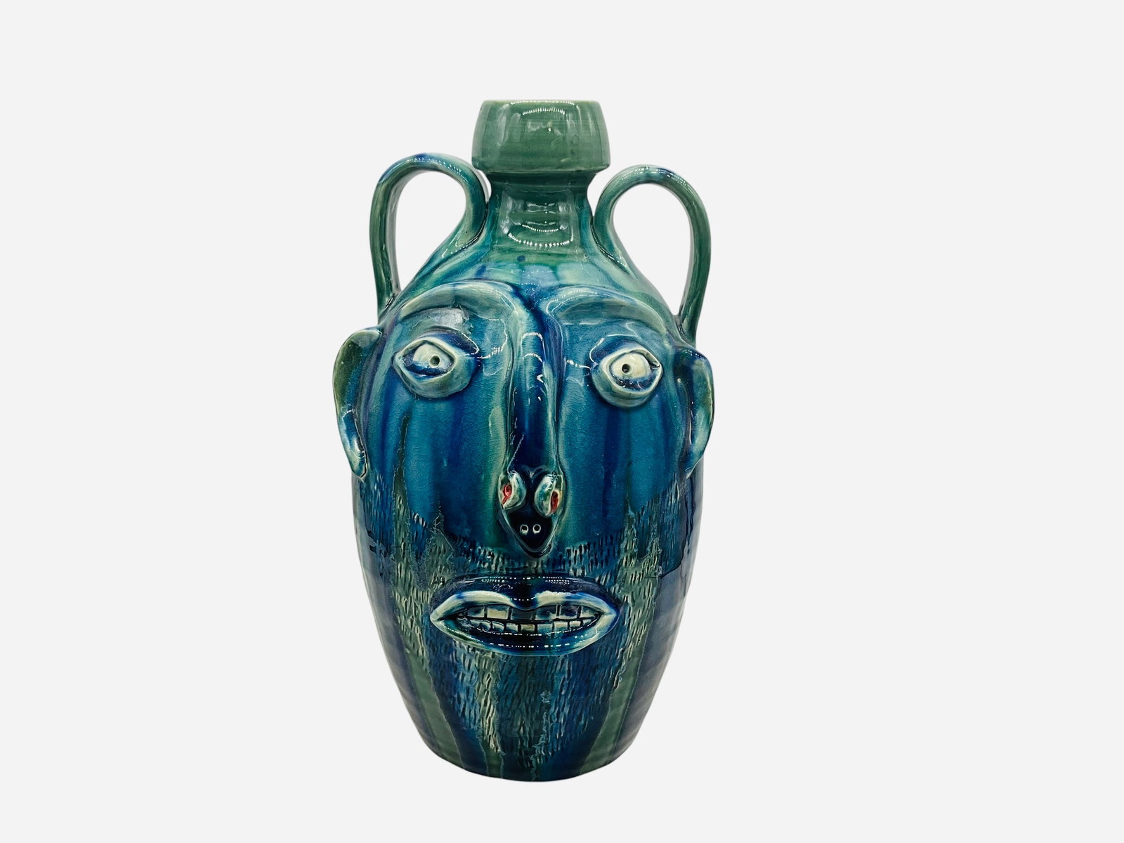 Large Randy Tobias Snake Nose Face Jug (1 of 5)